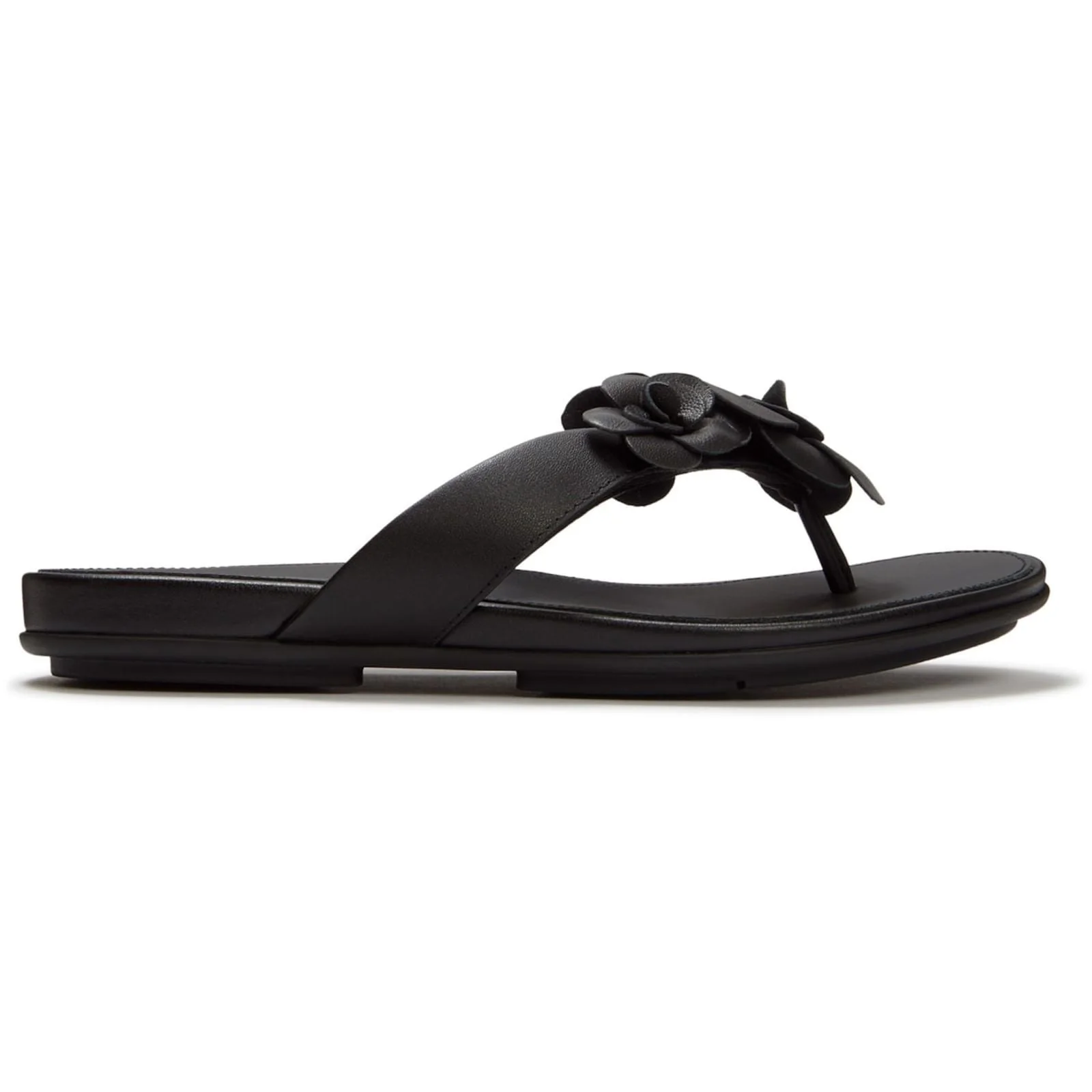 Fitflop Womens Gracie Flower Flip-Flops Black