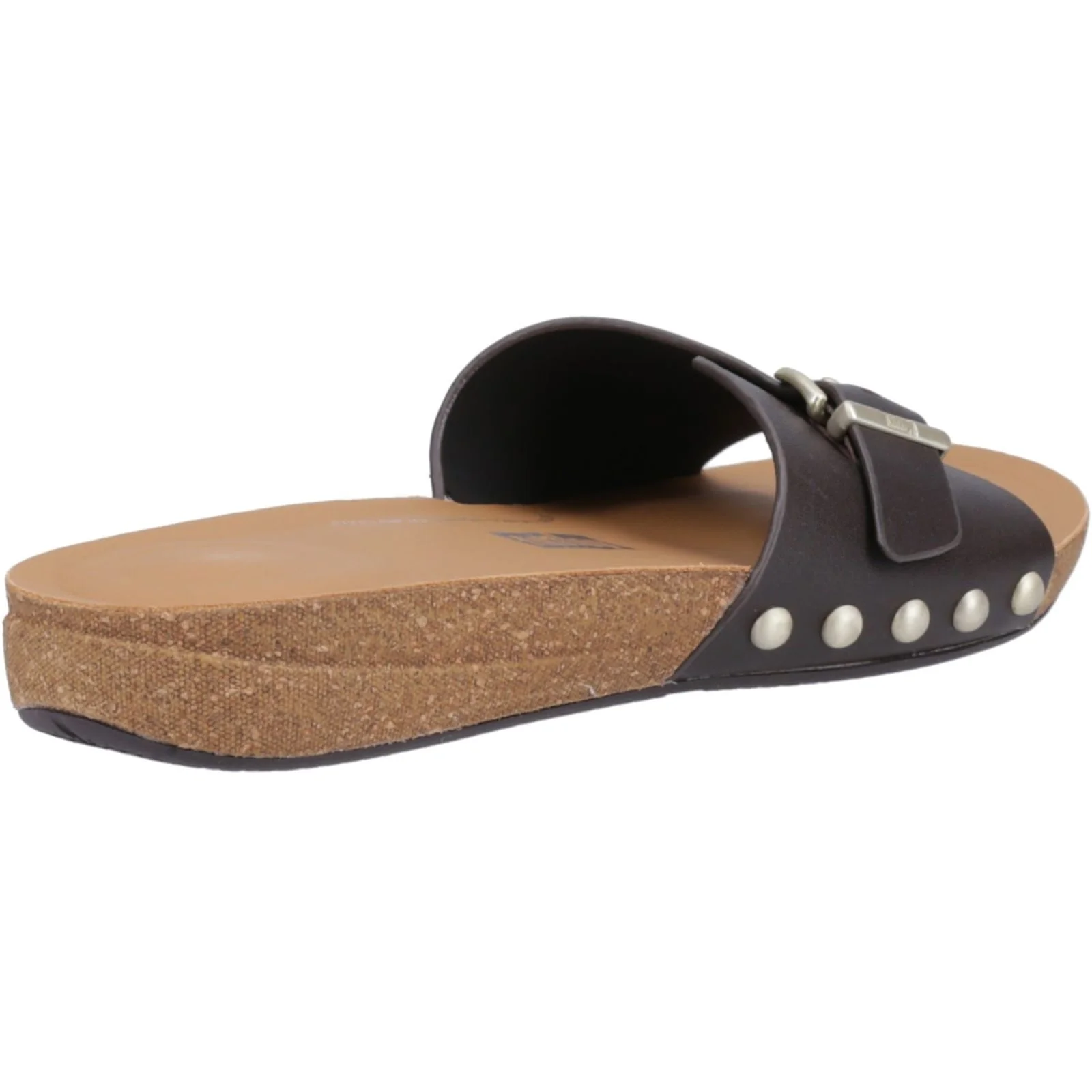 Fitflop Womens iQushion Adjustable Buckle Slides Chocolate Brown - Image 4