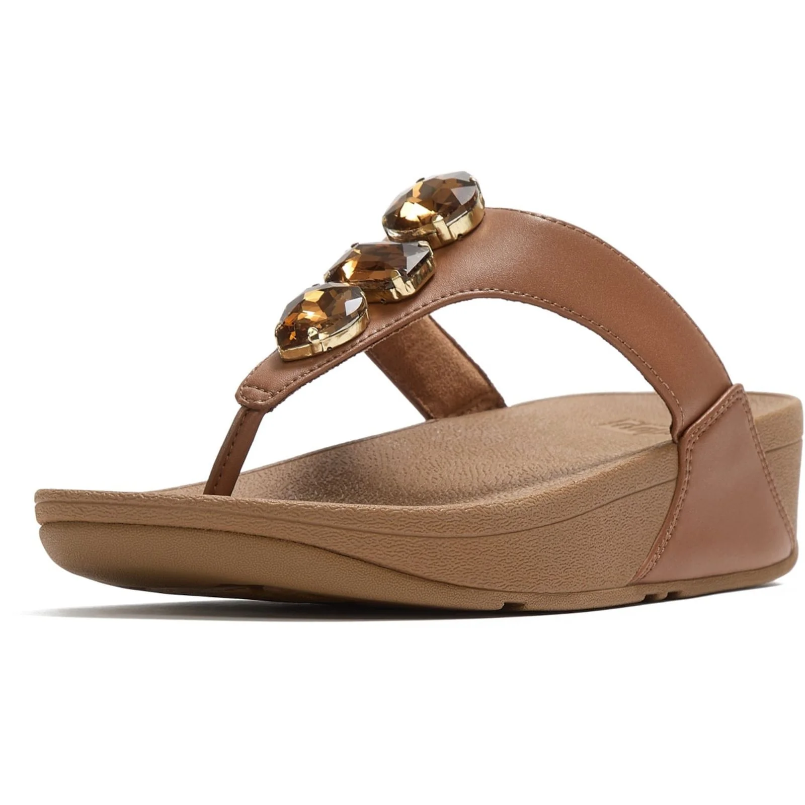 Fitflop Womens Lulu Ultra-Jewel Toe-Post Sandals Deep Tan - Image 5