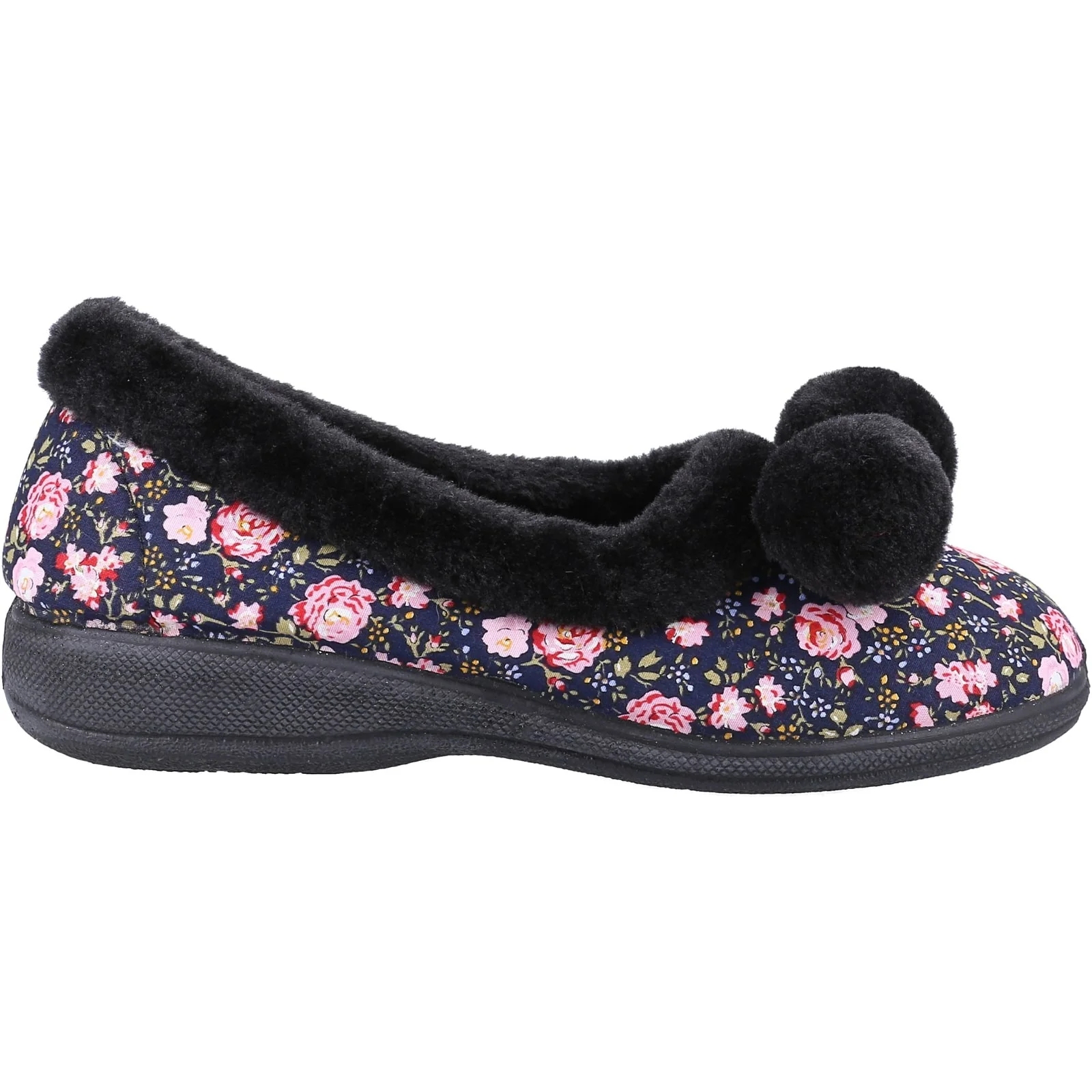 Fleet & Foster Womens Goldfinch Ladies Slipper Black