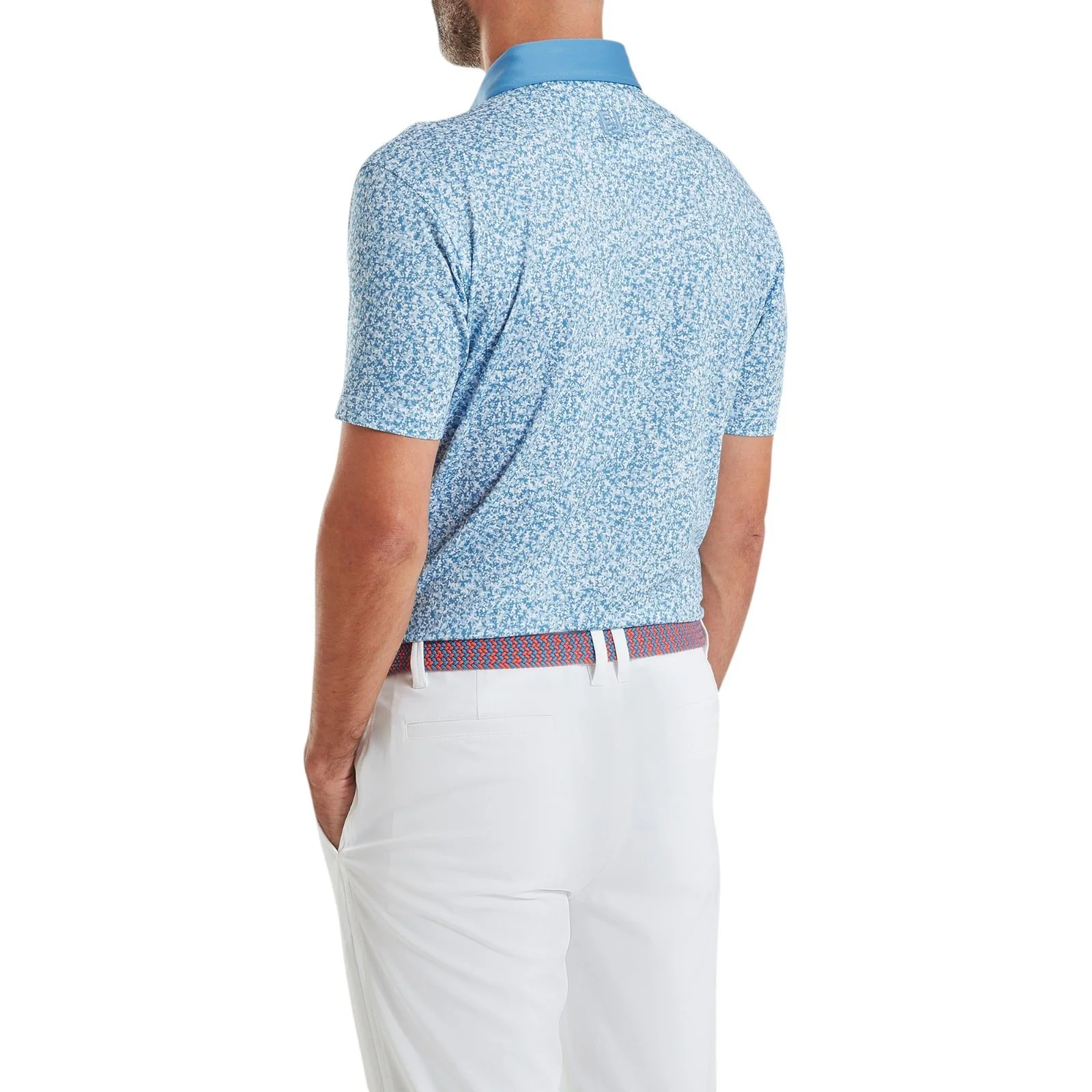 Footjoy Mens Camo Print Lisle Performance Golf Polo Shirt - Image 2
