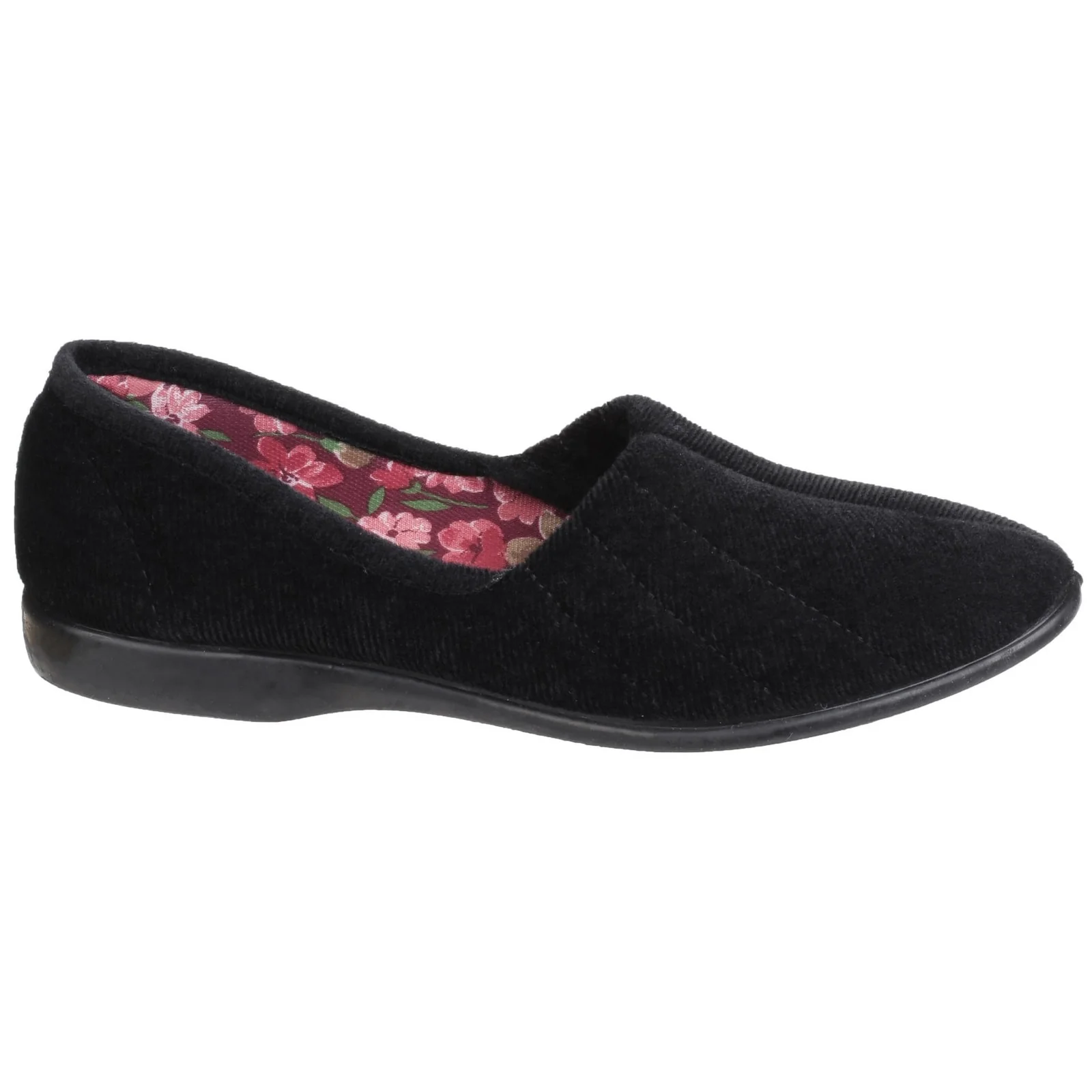 GBS Womens Audrey Ladies Slipper Black