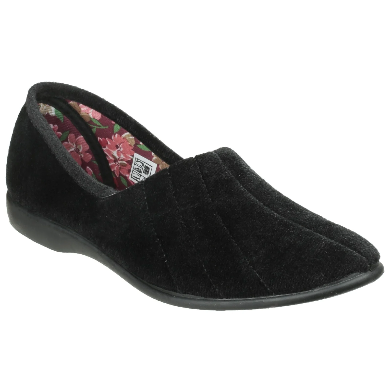 GBS Womens Audrey Ladies Slipper Black - Image 5
