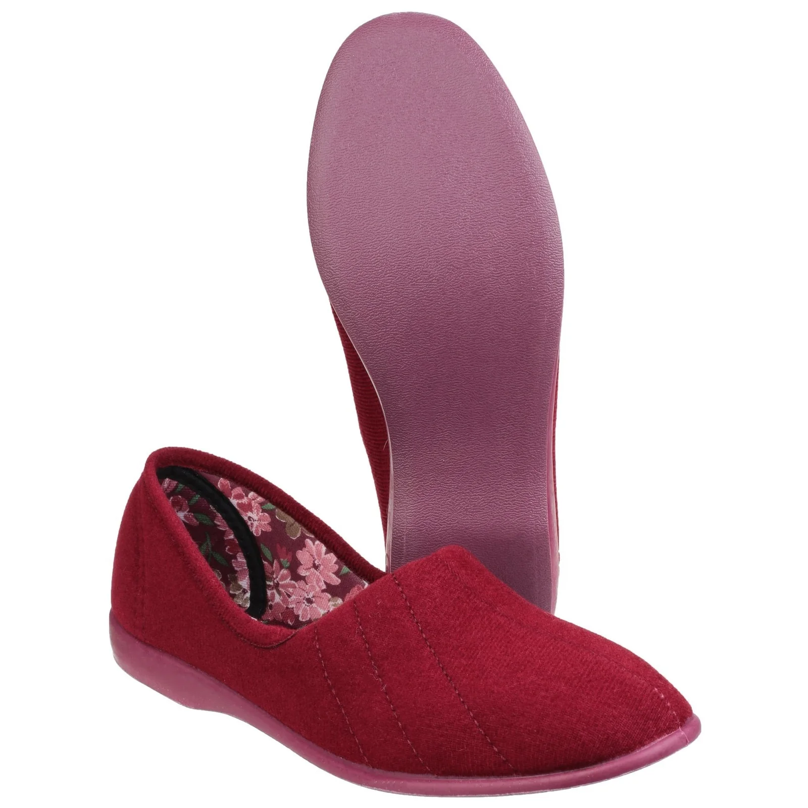GBS Womens Audrey Ladies Slipper Red - Image 4