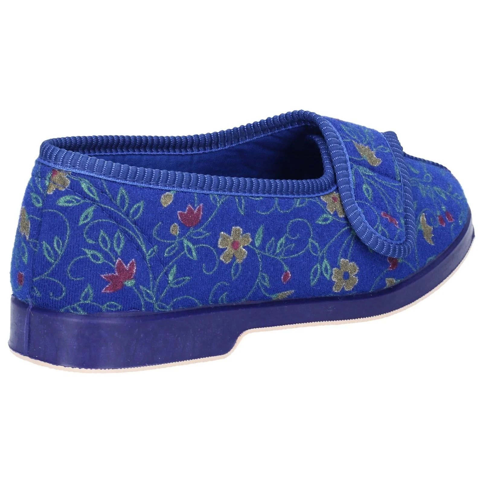 GBS Womens Wilma Ladies Wide Fit Slipper Blue - Image 3