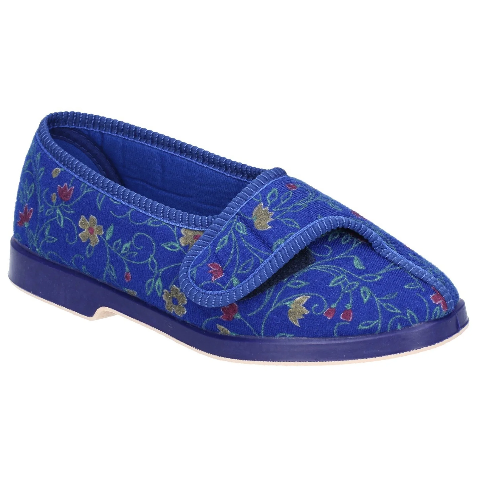 GBS Womens Wilma Ladies Wide Fit Slipper Blue - Image 4