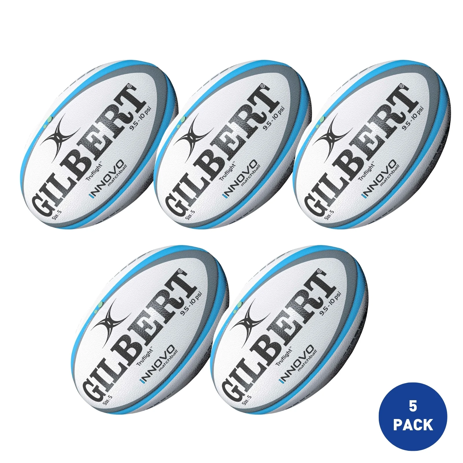 Gilbert Innovo Match Ball Size 5 - 5 Pack