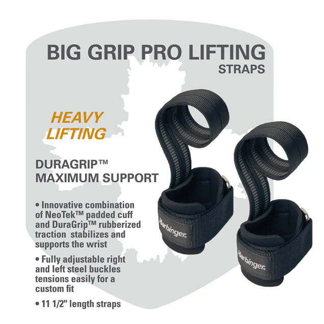 Harbinger Big Grip Pro Lifting Straps - Image 2