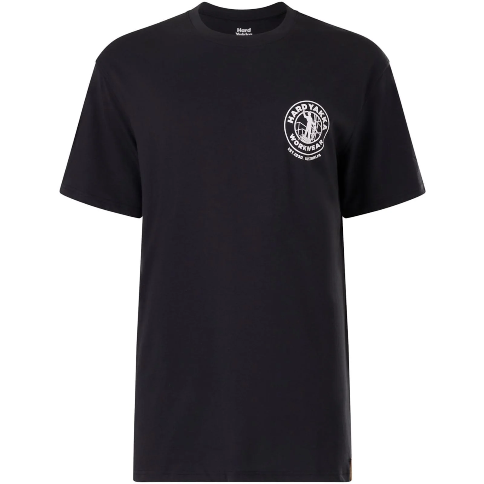 Hard Yakka Mens Heritage Icon Short Sleeve Tee Black