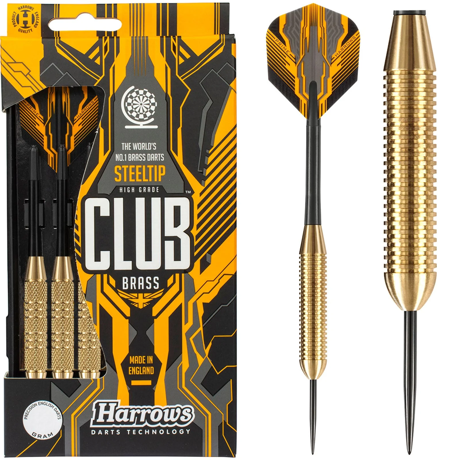 Harrows Club Brass Steeltip Darts - 25g
