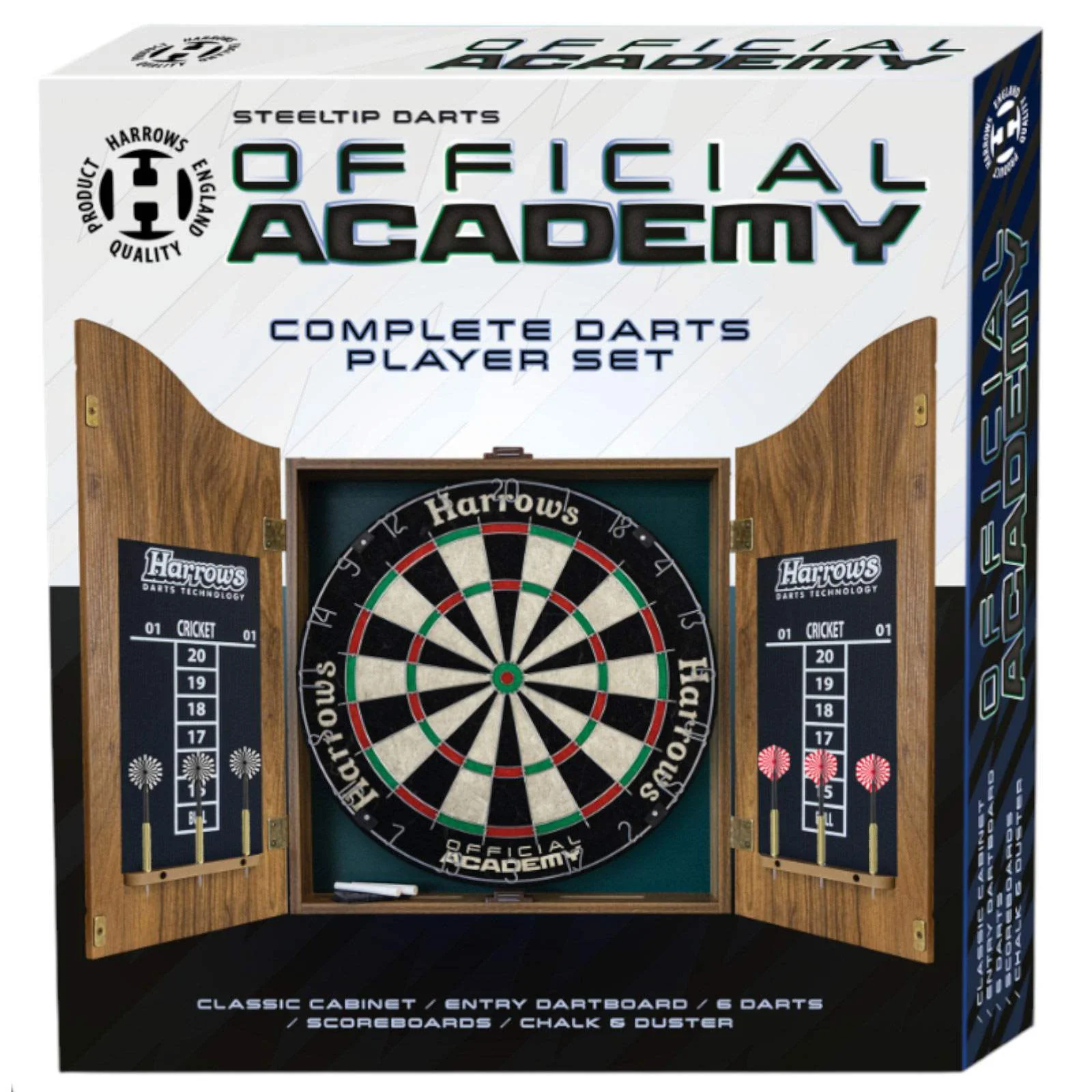 Harrows Official Academy Dartboard & Cabinet Starter Set - Image 2