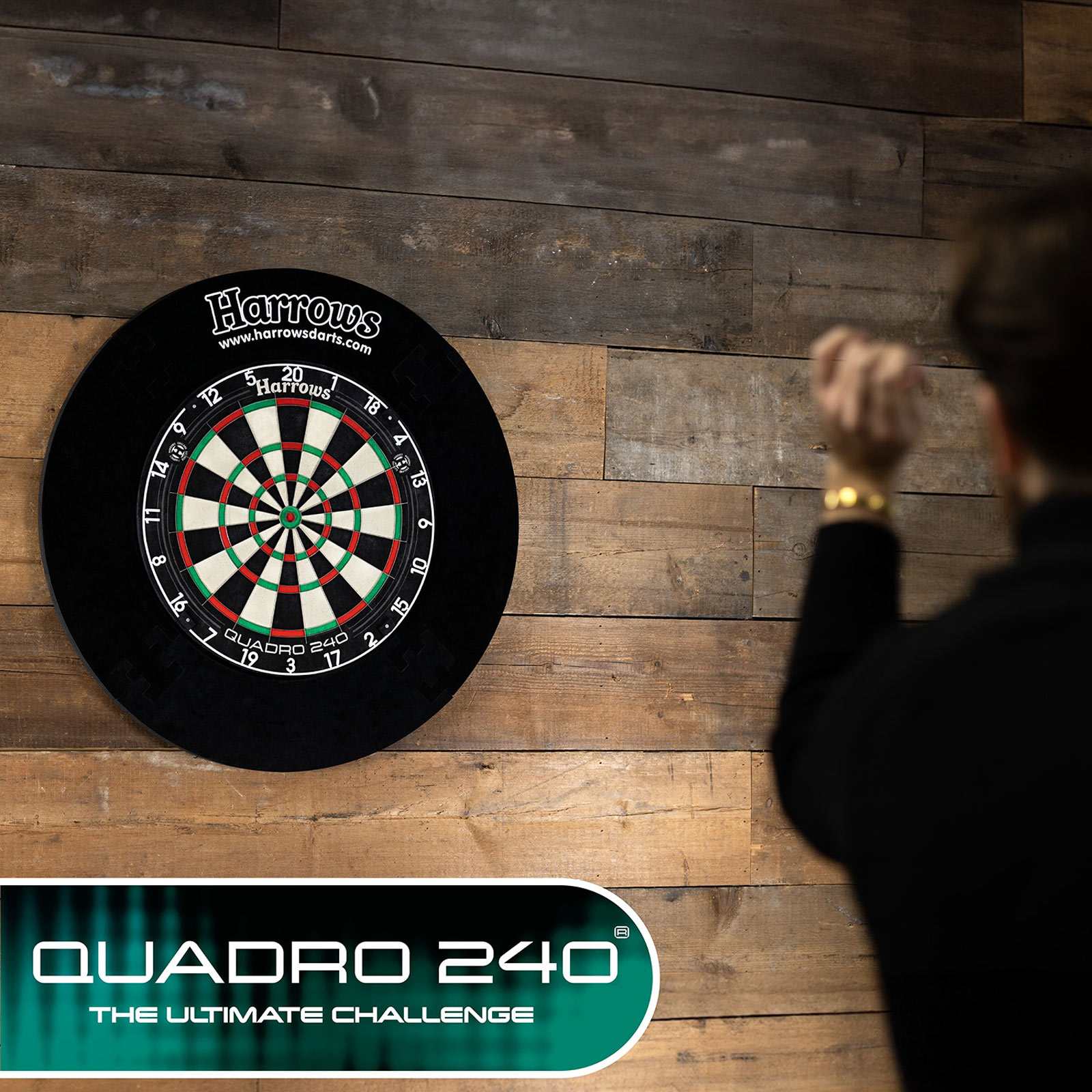 Harrows Quadro 240 Classic Dartboard - Image 6