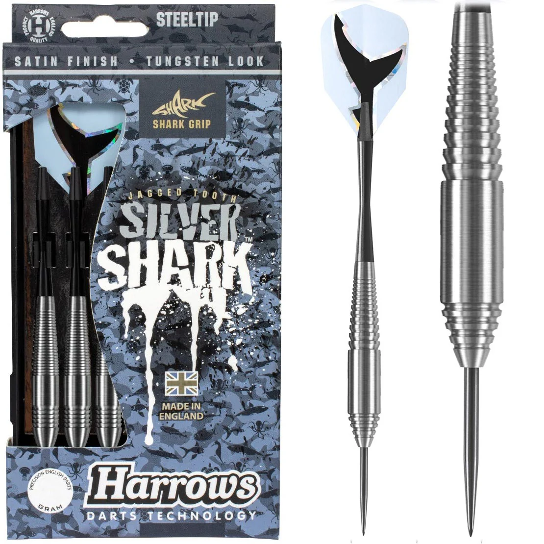 Harrows Silver Shark Steeltip Darts - 22g