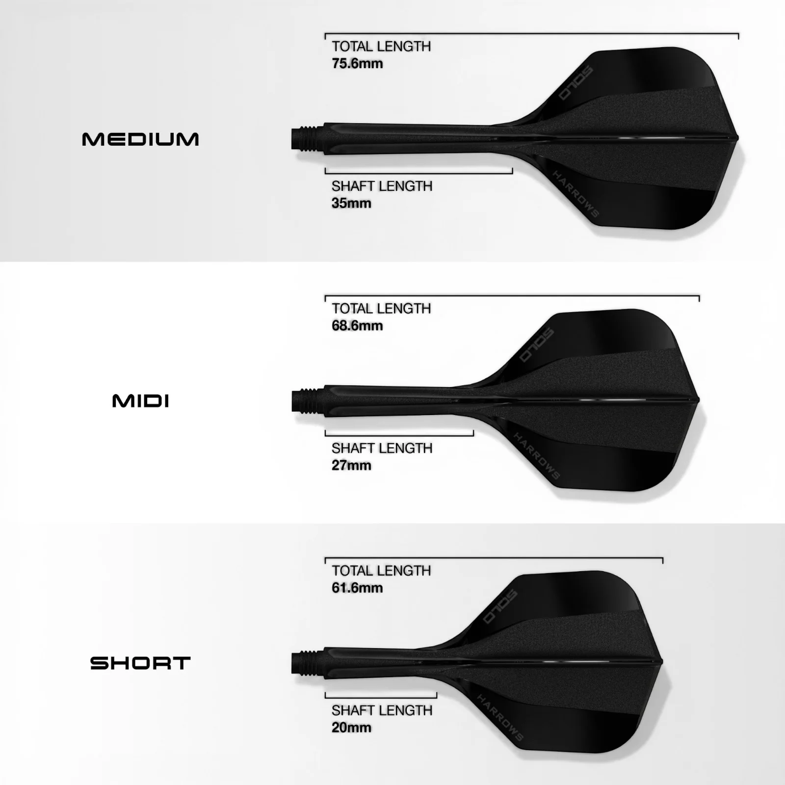 Harrows Darts Solo No.6 Integrated Flight and Shaft - Image 2