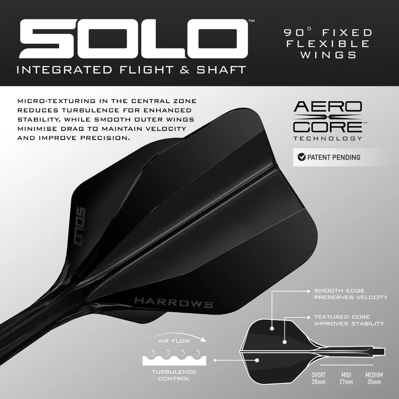 Harrows Darts Solo No.6 Integrated Flight and Shaft - Image 3