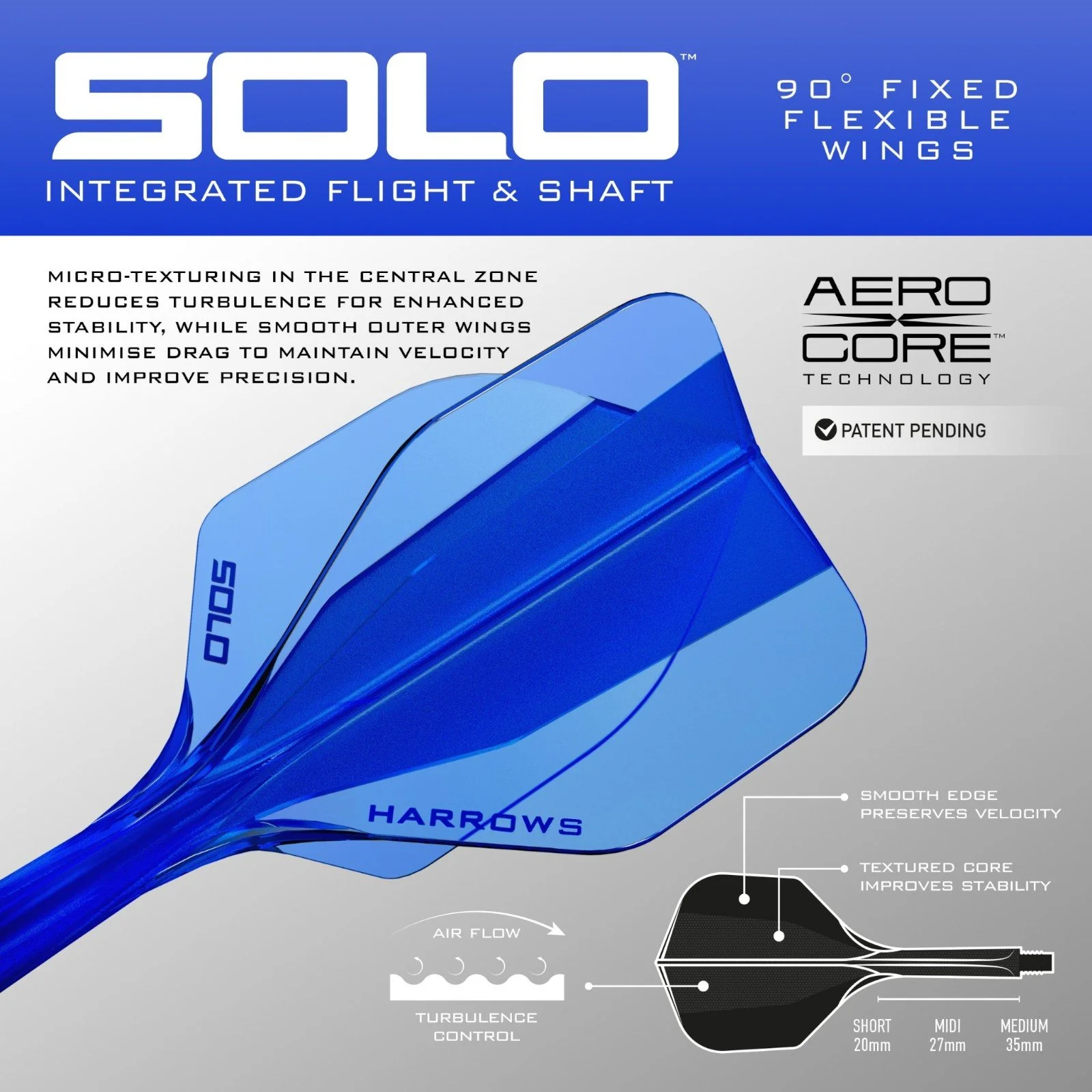 Harrows Darts Solo No.6 Integrated Flight and Shaft - Image 3