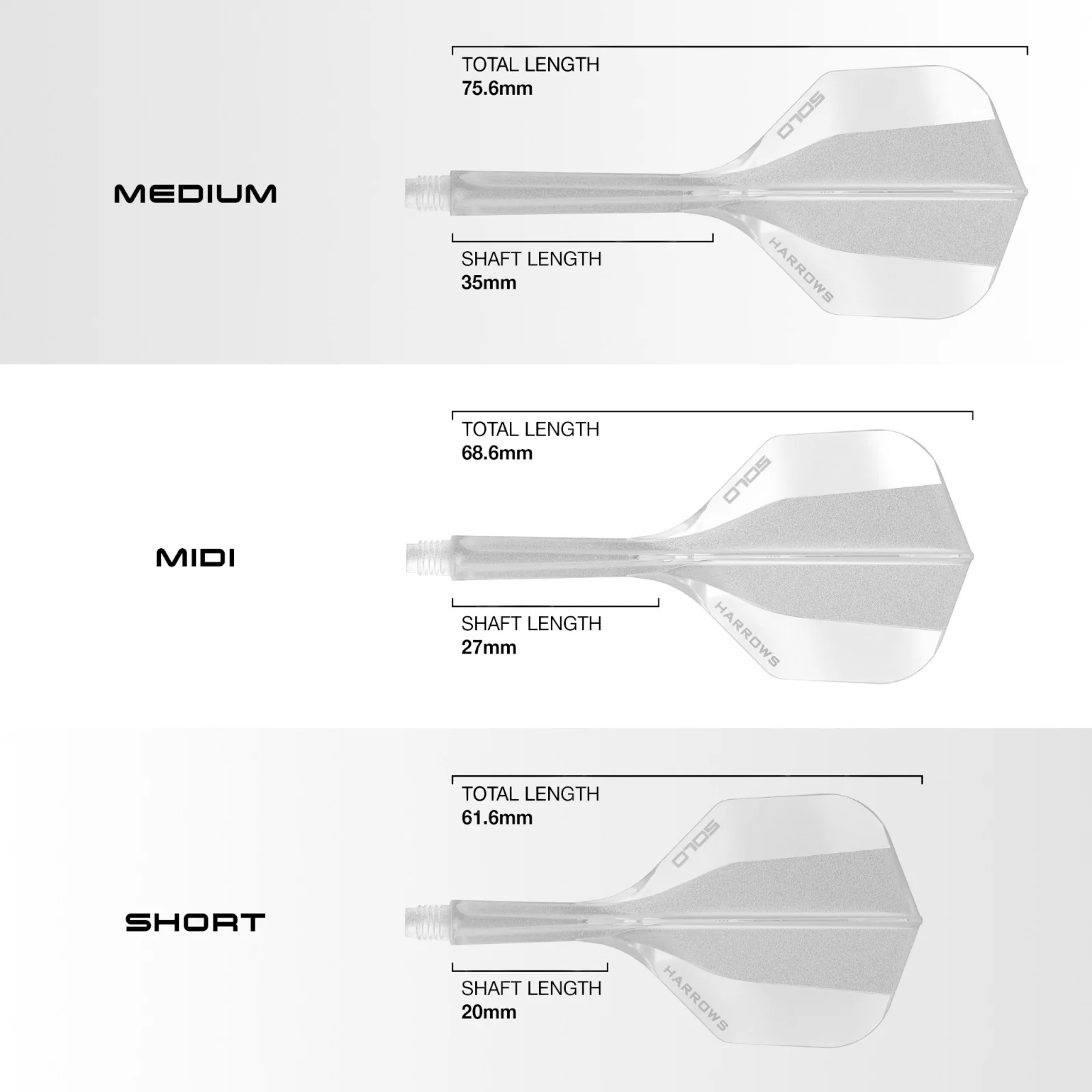 Harrows Darts Solo No.6 Integrated Flight and Shaft - Image 2