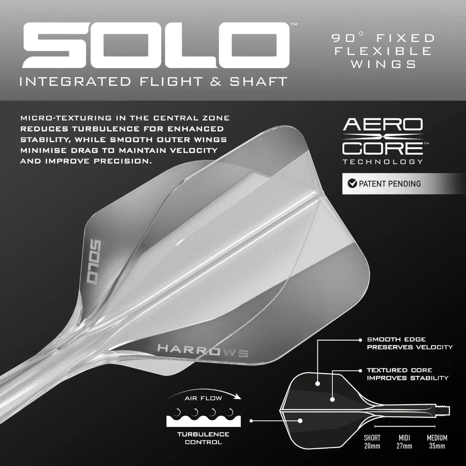 Harrows Darts Solo No.6 Integrated Flight and Shaft - Image 3