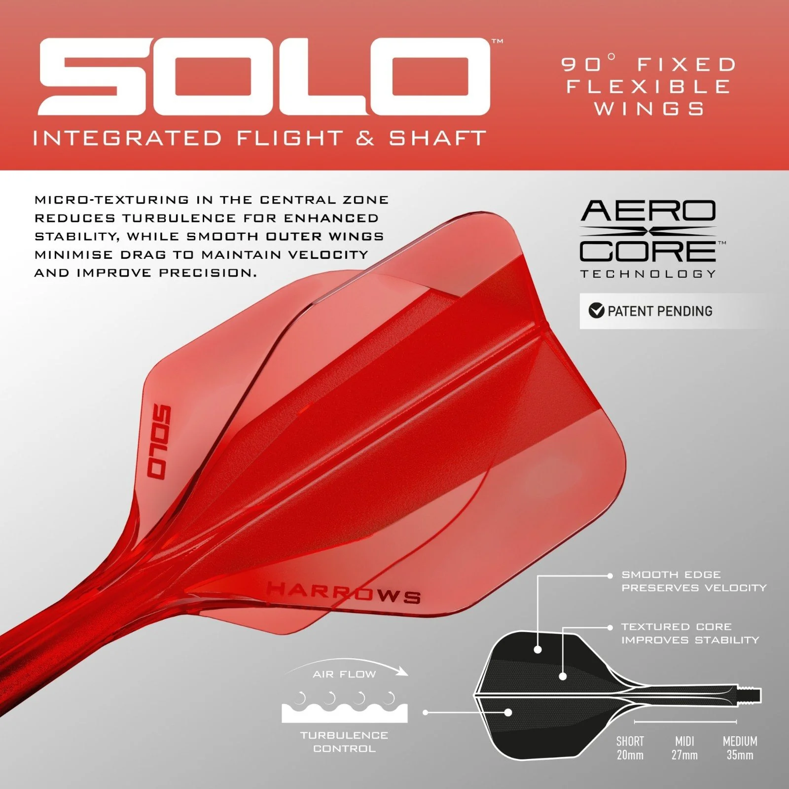 Harrows Darts Solo No.6 Integrated Flight and Shaft - Image 3