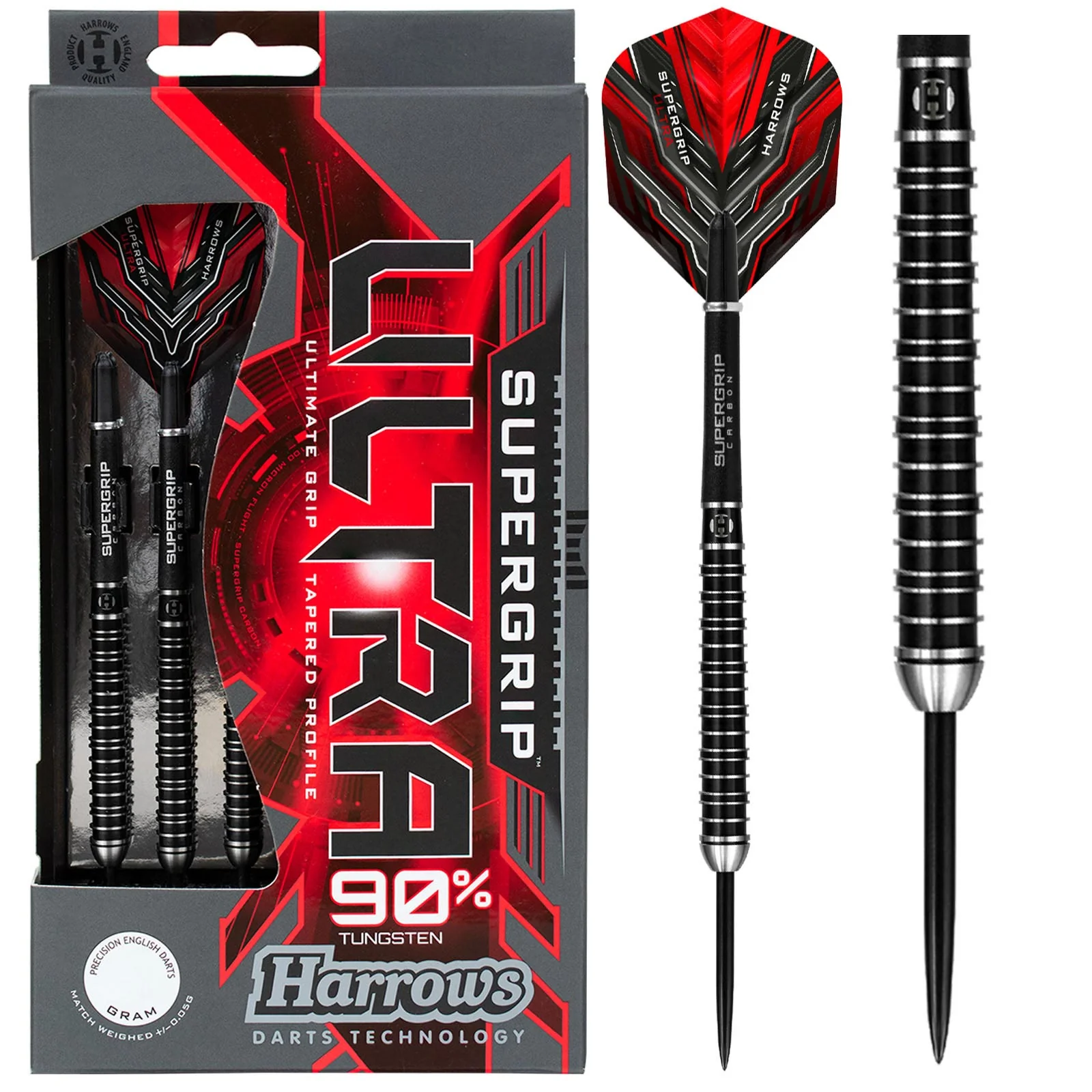 Harrows Supergrip Ultra 90% Tungsten 22g Darts