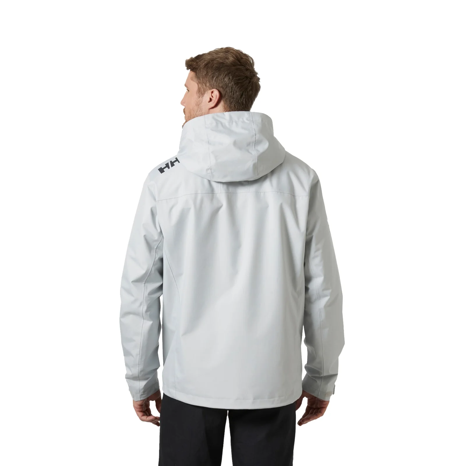 Helly Hansen Sport Mens Crew Hooded Midlayer Sailing Jacket 2.0 Grey Fog - Image 2
