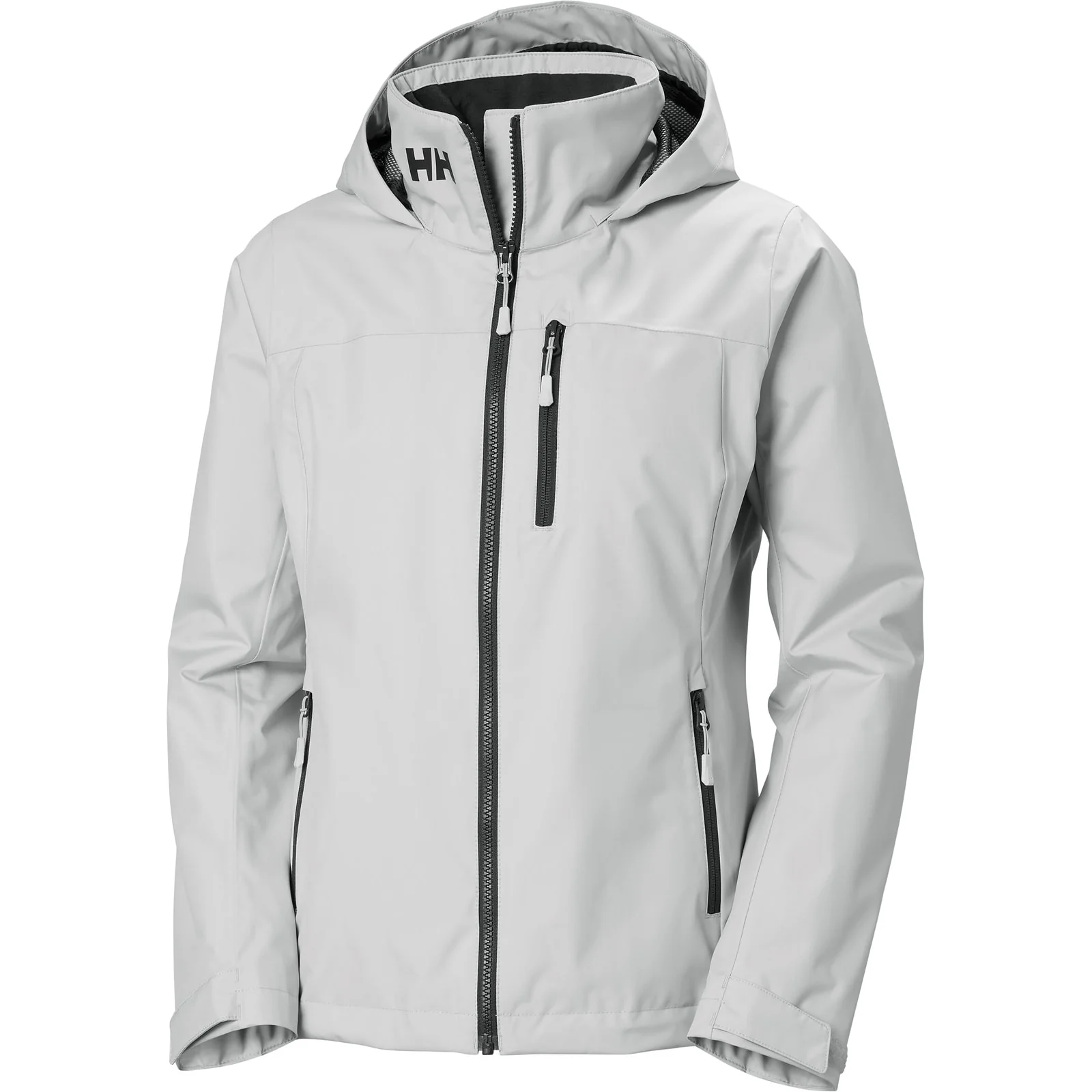 Helly Hansen Sport Womens Crew Hooded Midlayer Sailing Jacket 2.1 Grey Fog - Image 3