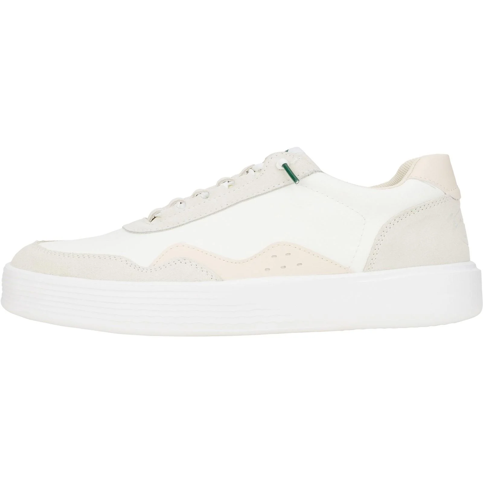 HEYDUDE Mens Hudson Classic Trainers Light Beige/White - Image 2