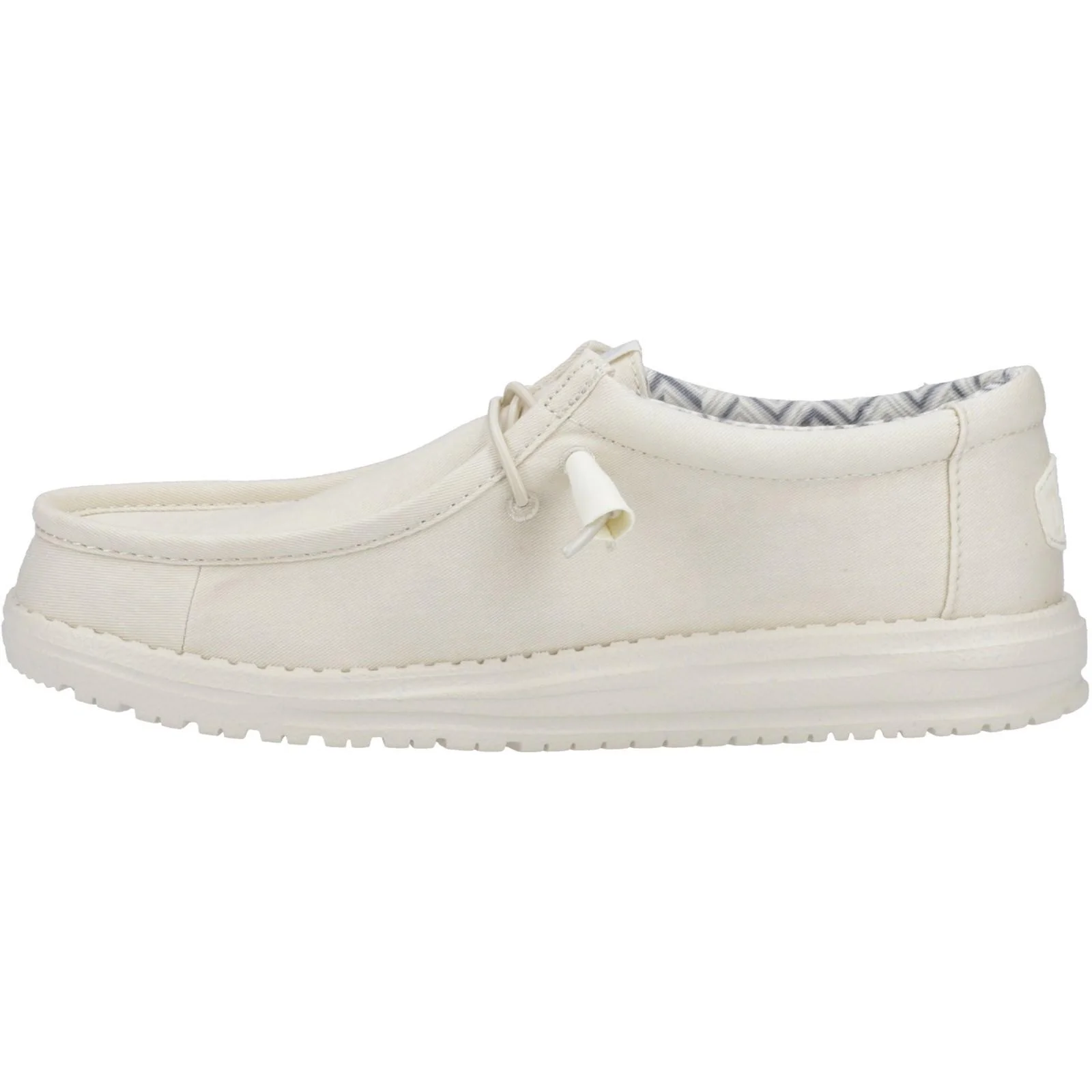 HEYDUDE Mens Wally Canvas Shoe Stone White - Image 2