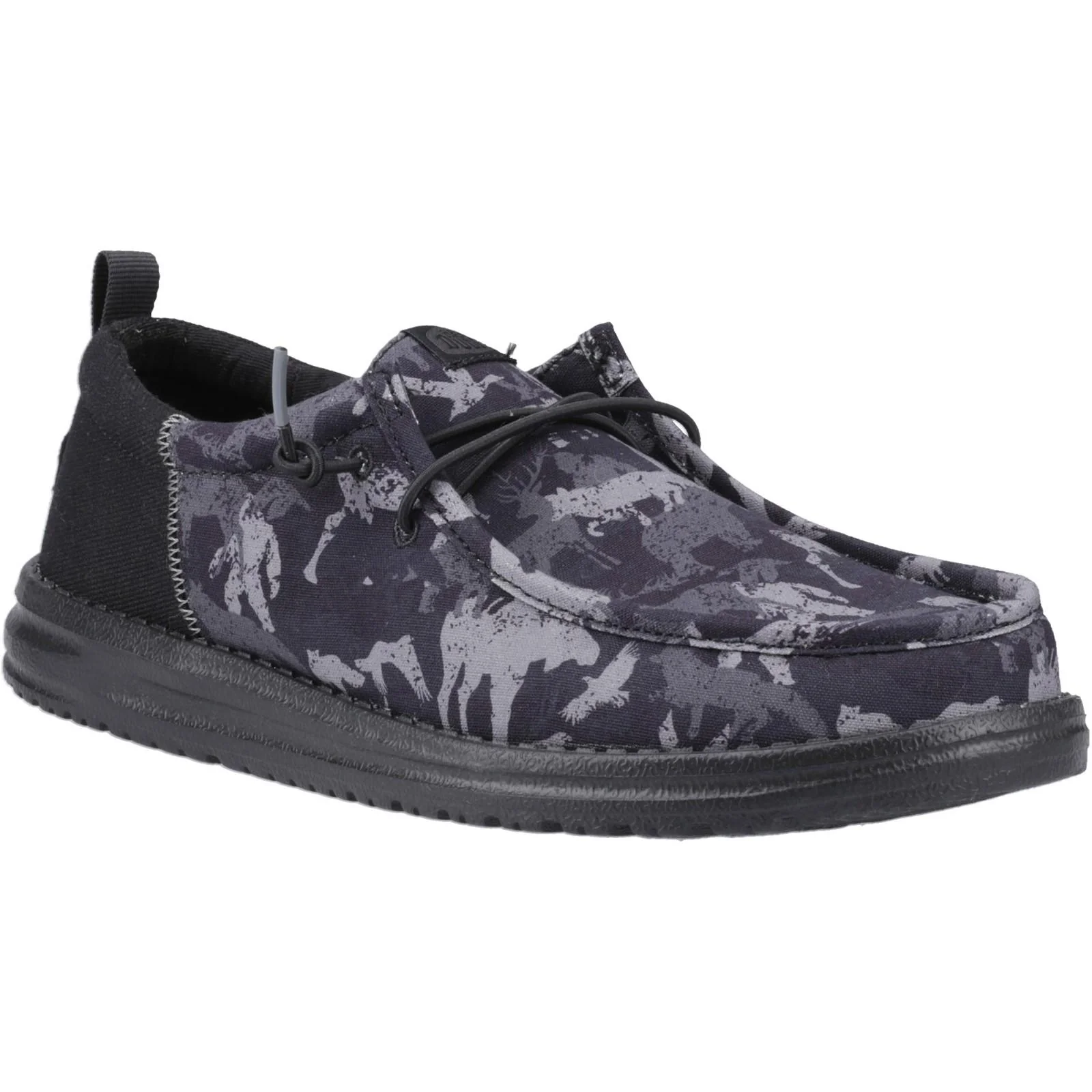 HEYDUDE Mens Wally Funk Hunt Camo Shoes Black - Image 5