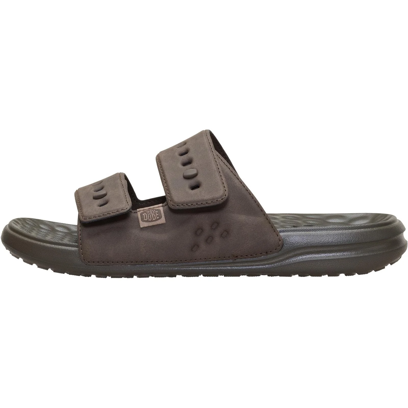 HEYDUDE Mens Wave 2 Strap Slide Major Brown - Image 2