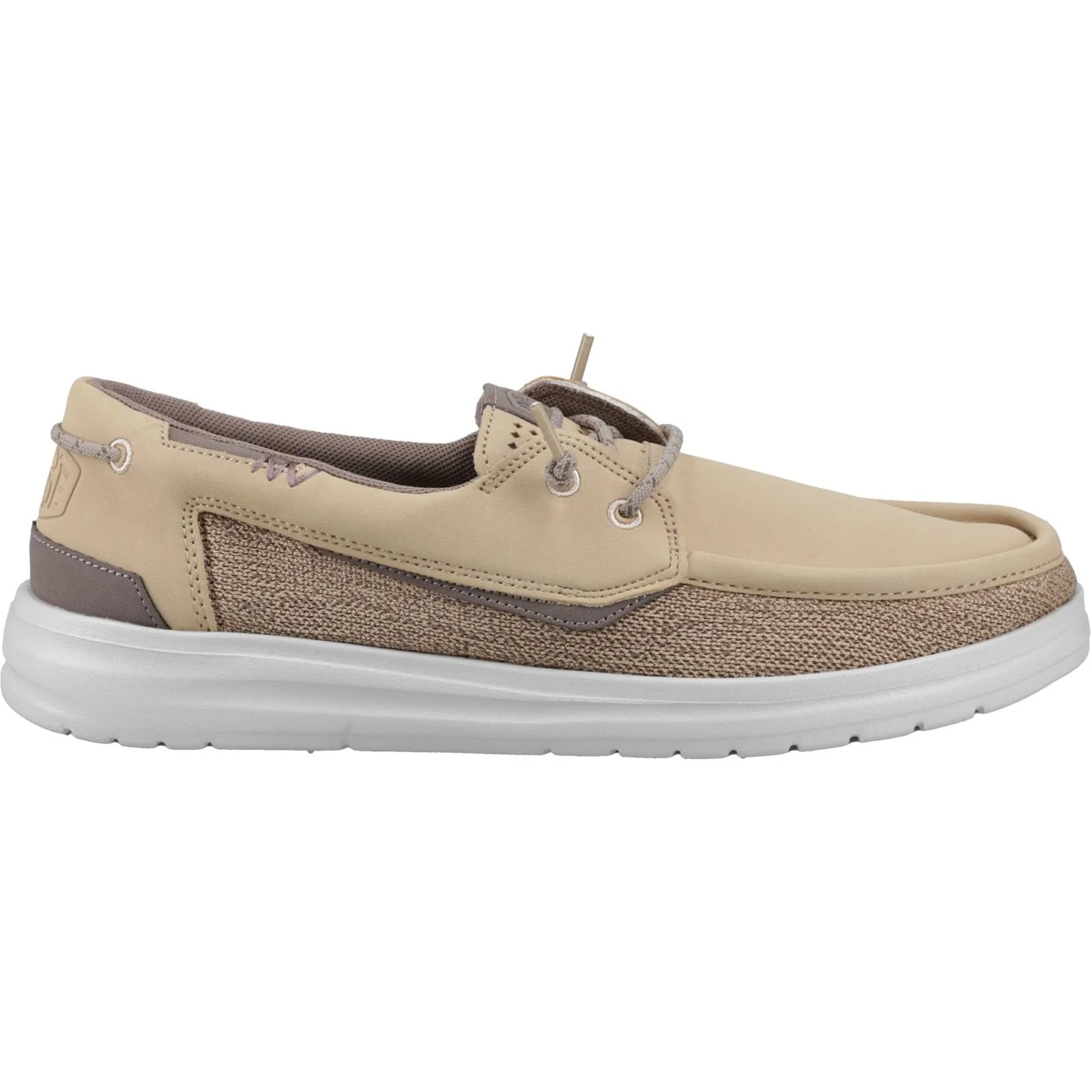 HEYDUDE Mens Welsh Grip Classic Mesh Shoes Incense/Morel Brown