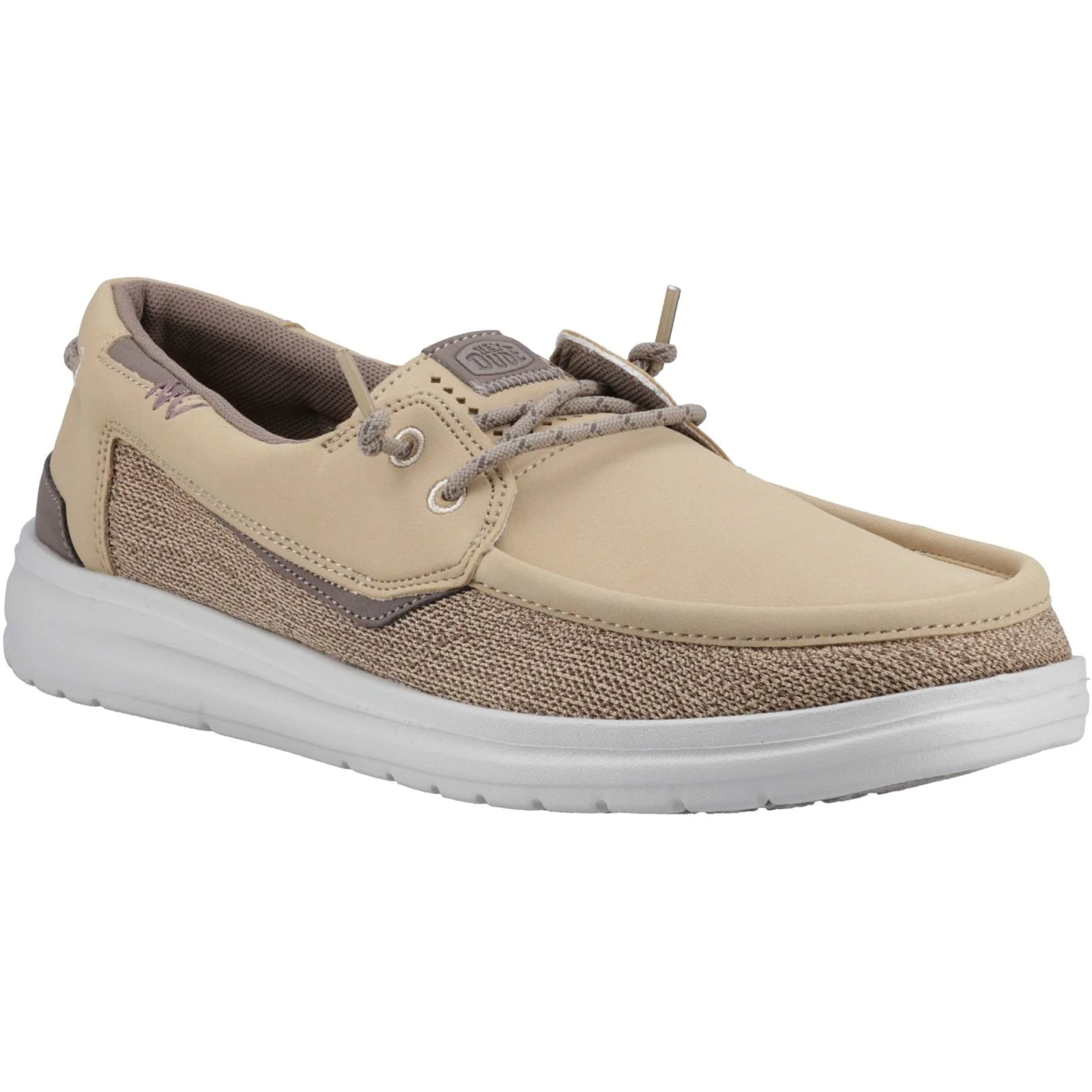 HEYDUDE Mens Welsh Grip Classic Mesh Shoes Incense/Morel Brown - Image 5