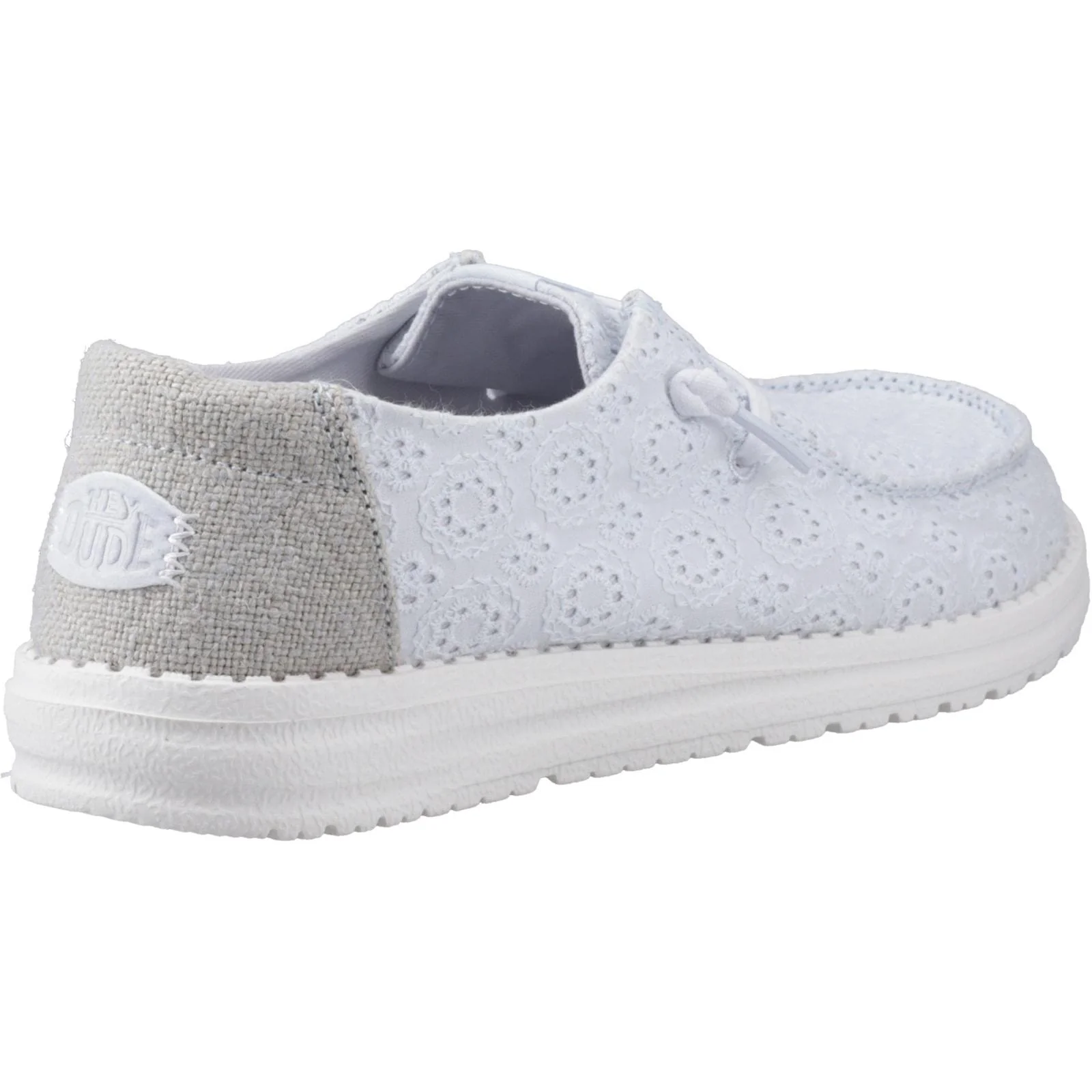 HEYDUDE Womens Wendy Eyelet Lace Shoes Ancient Blue - Image 4