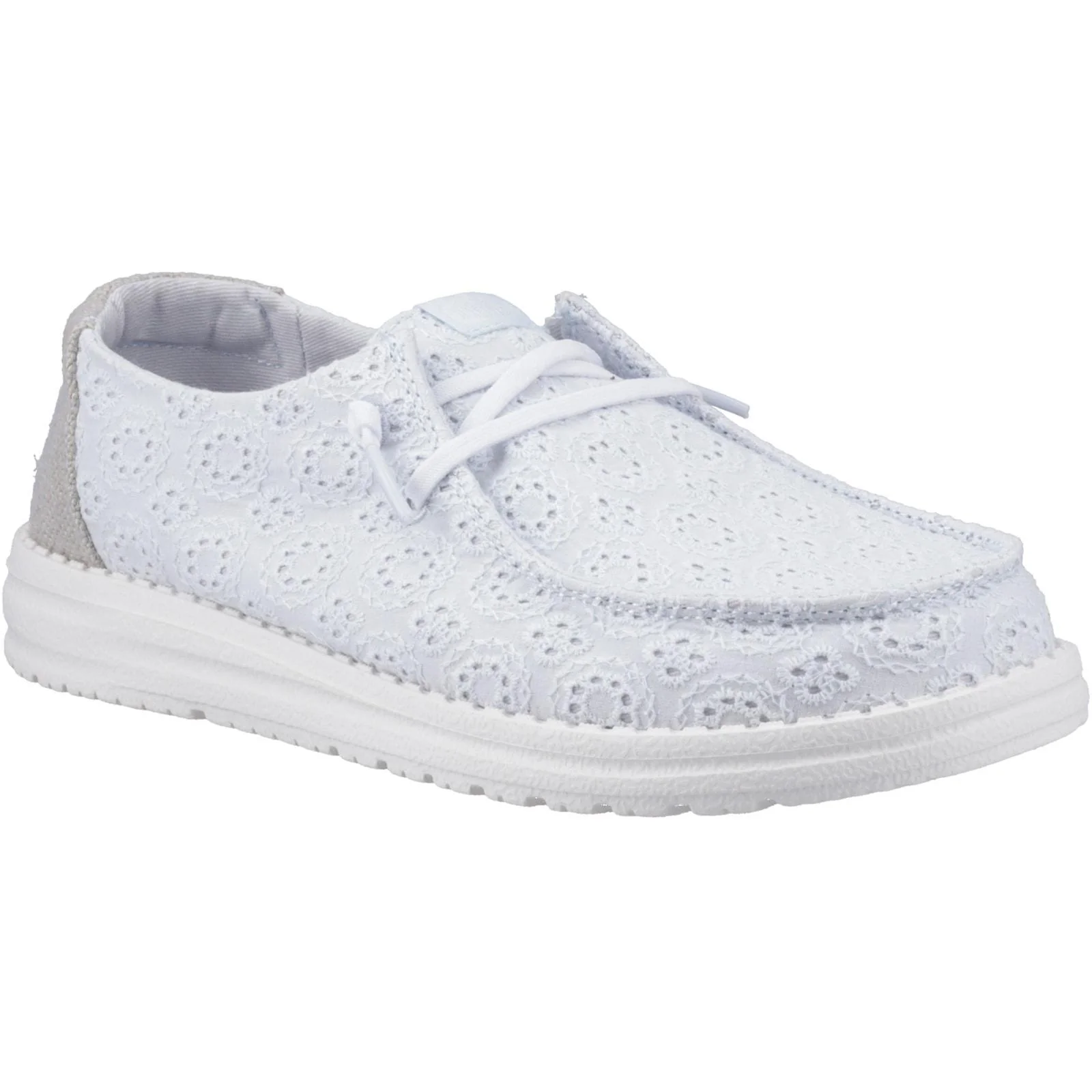 HEYDUDE Womens Wendy Eyelet Lace Shoes Ancient Blue - Image 5