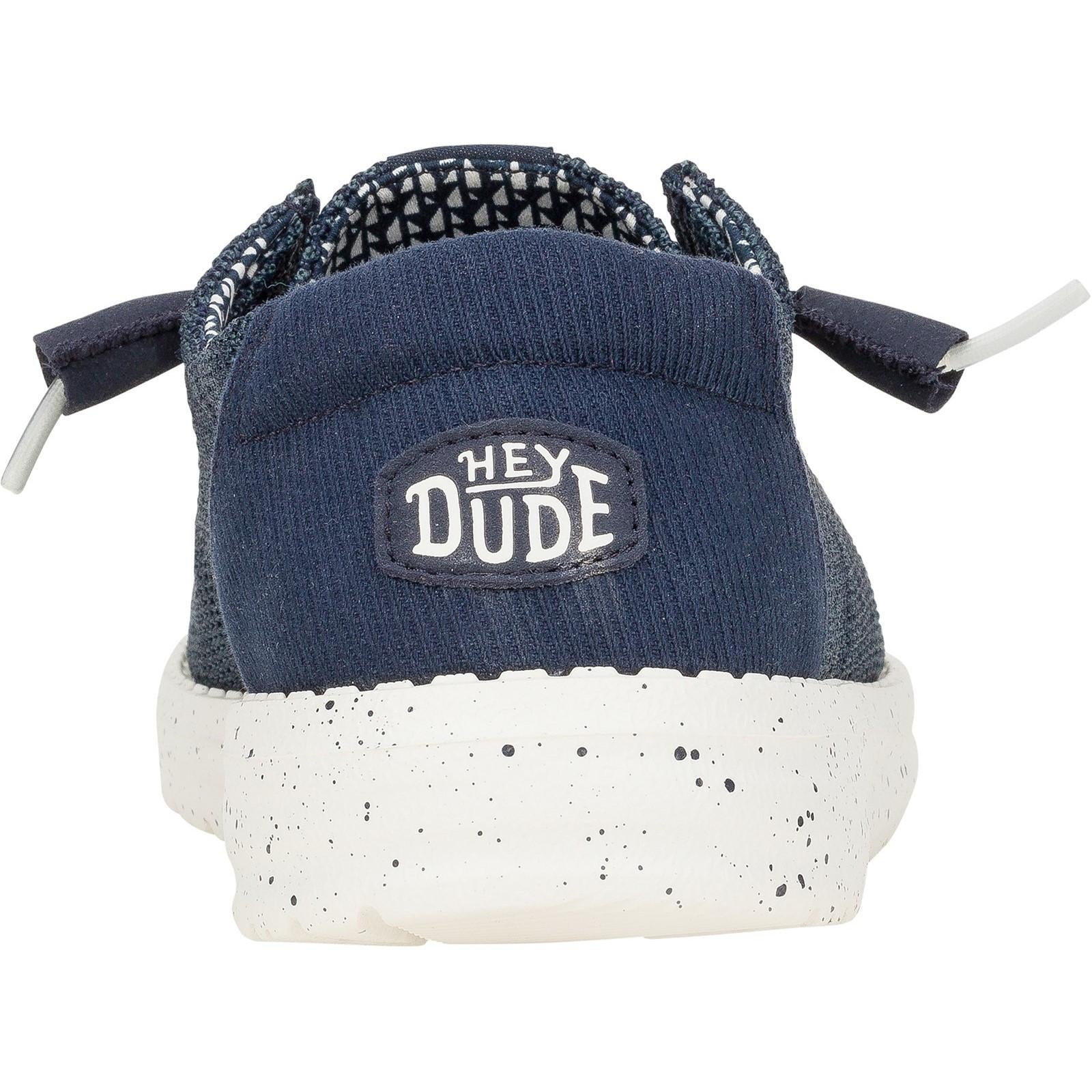 HEYDUDE Womens Wendy Stretch Mesh Shoes Navy - Image 5