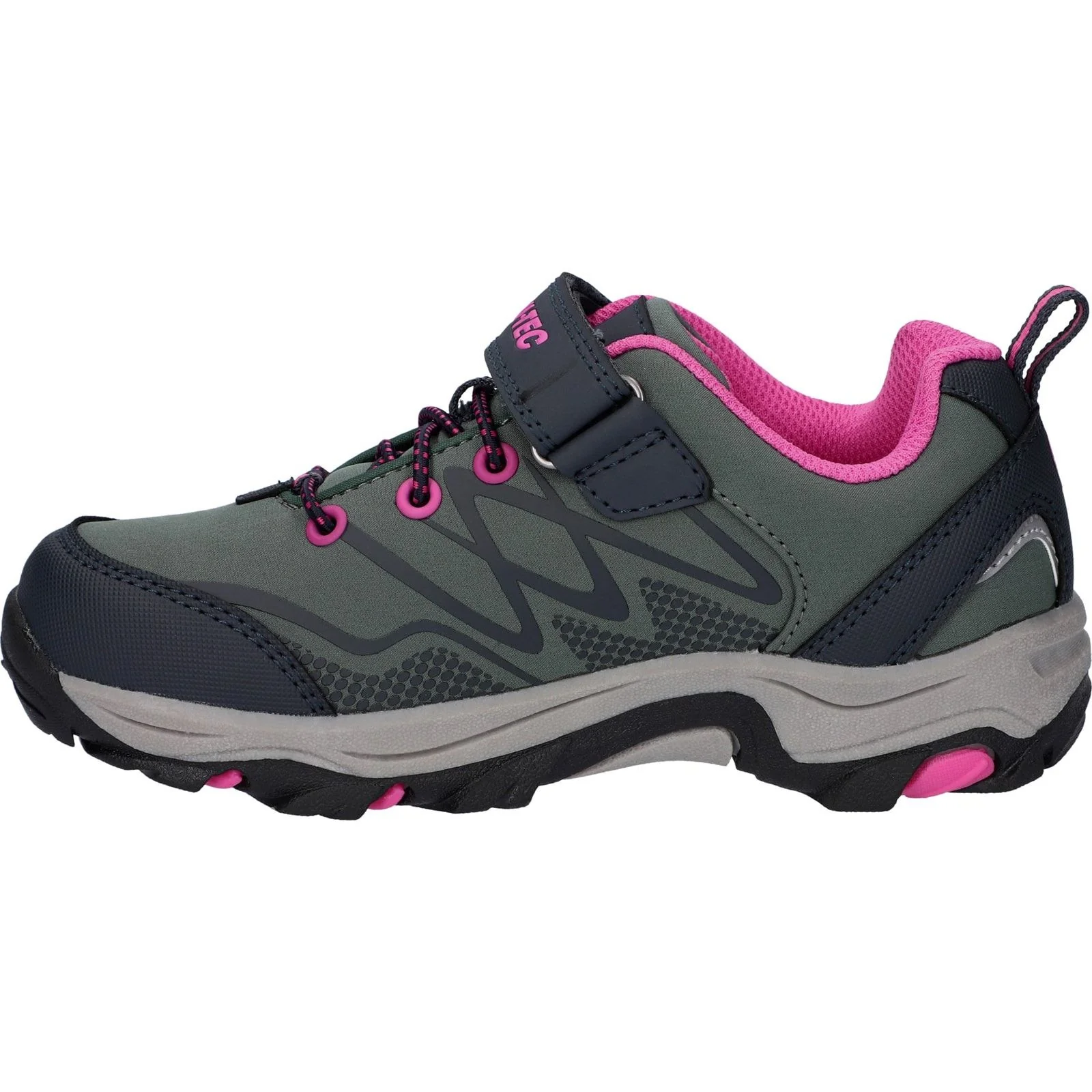 Hi-Tec Girls Blackout Low Boots Dark Forest/India Ink/Pink - Image 2