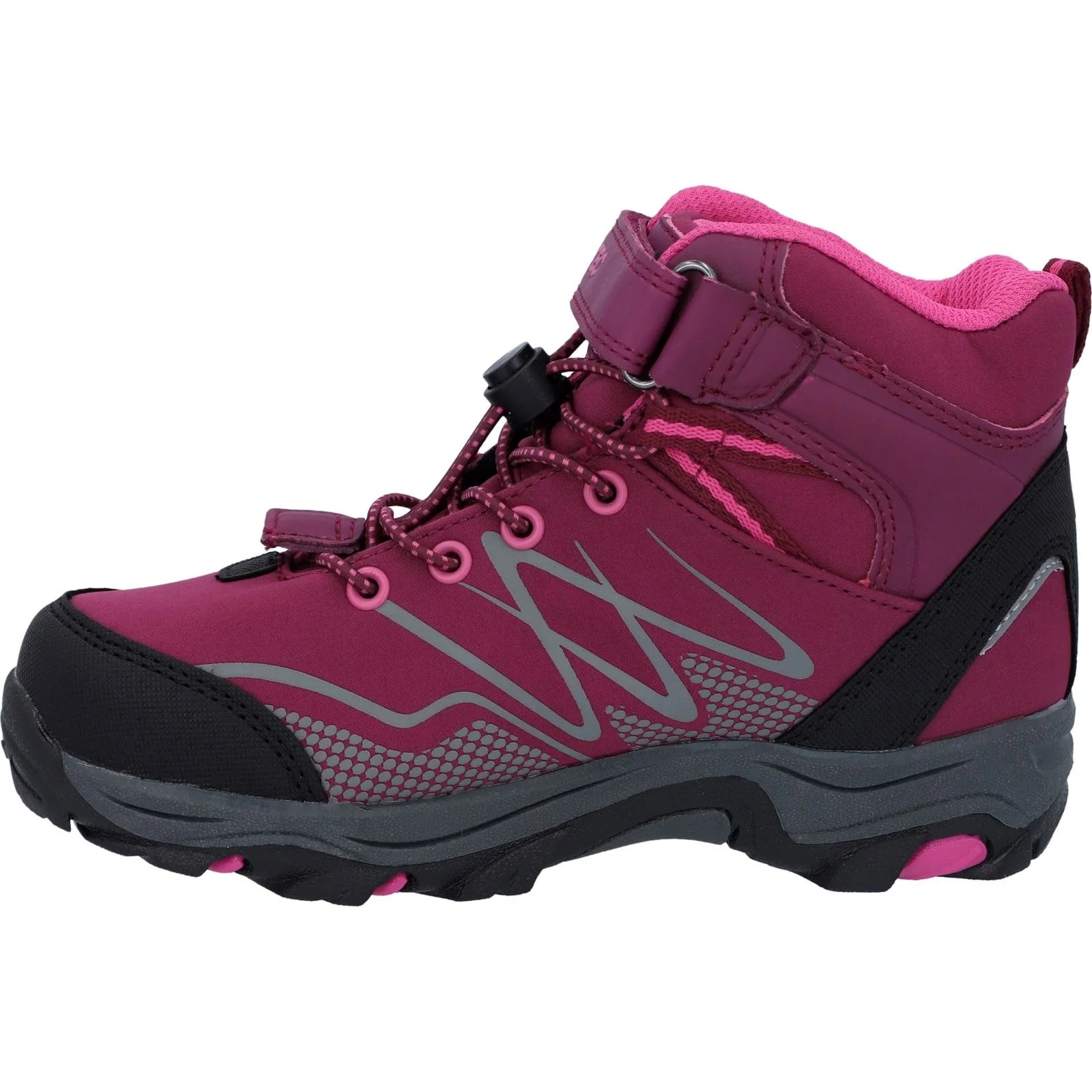 Hi-Tec Girls Blackout Mid Boots Dark Rose/Fuchsia - Image 2