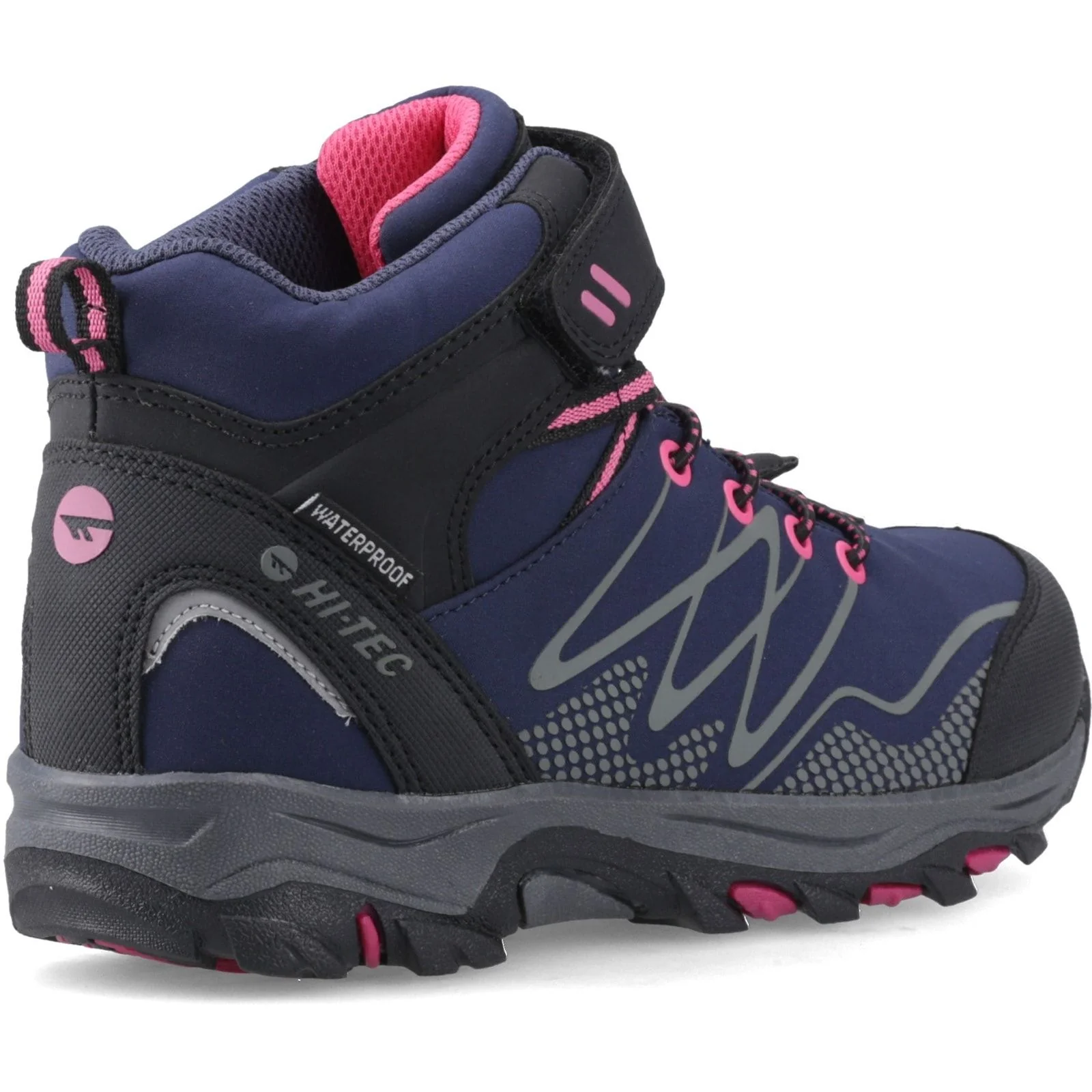 Hi-Tec Junior Girls Blackout Mid Boots Navy/Magenta - Image 5