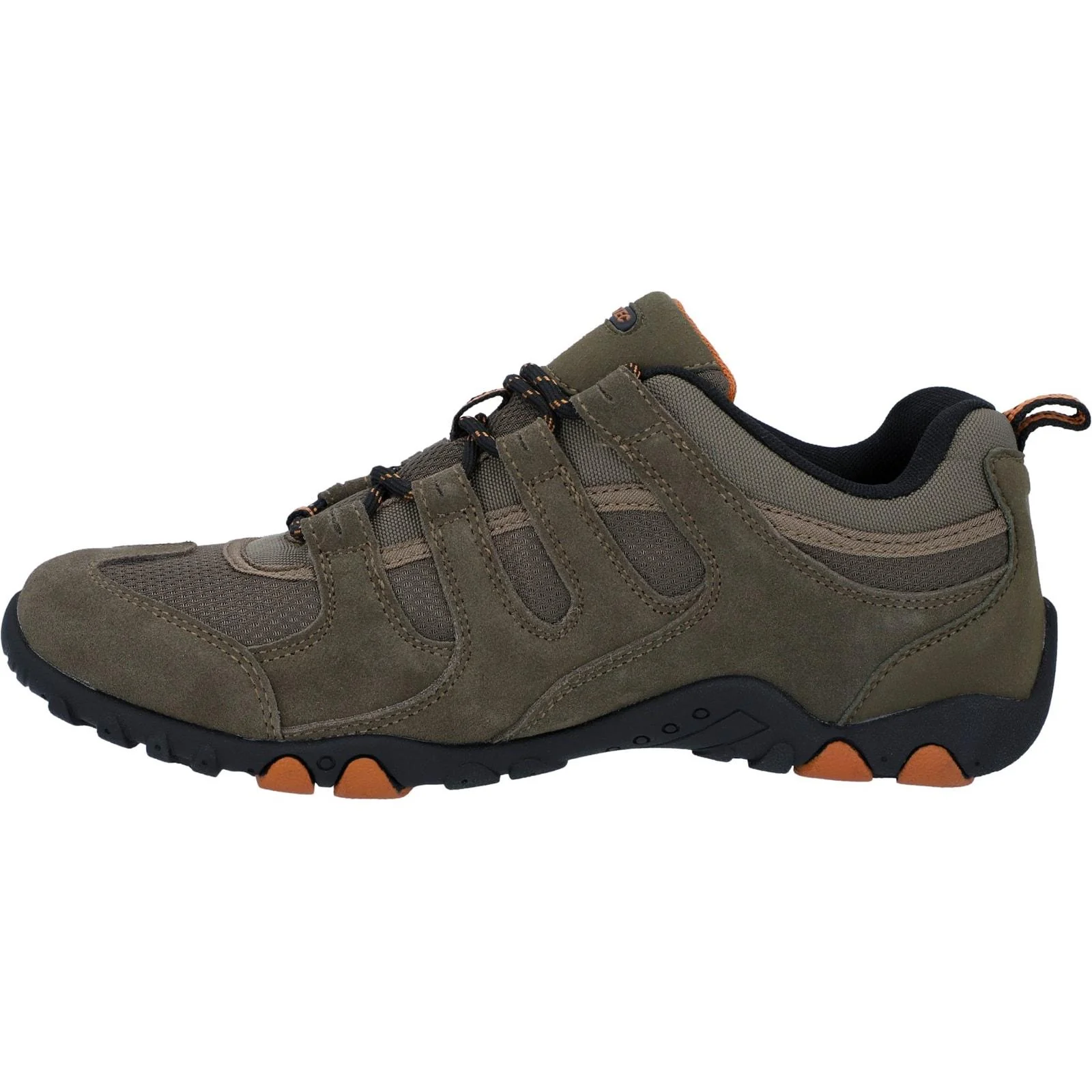 Hi-Tec Mens Quadra II Shoes Taupe/Burnt Orange - Image 2