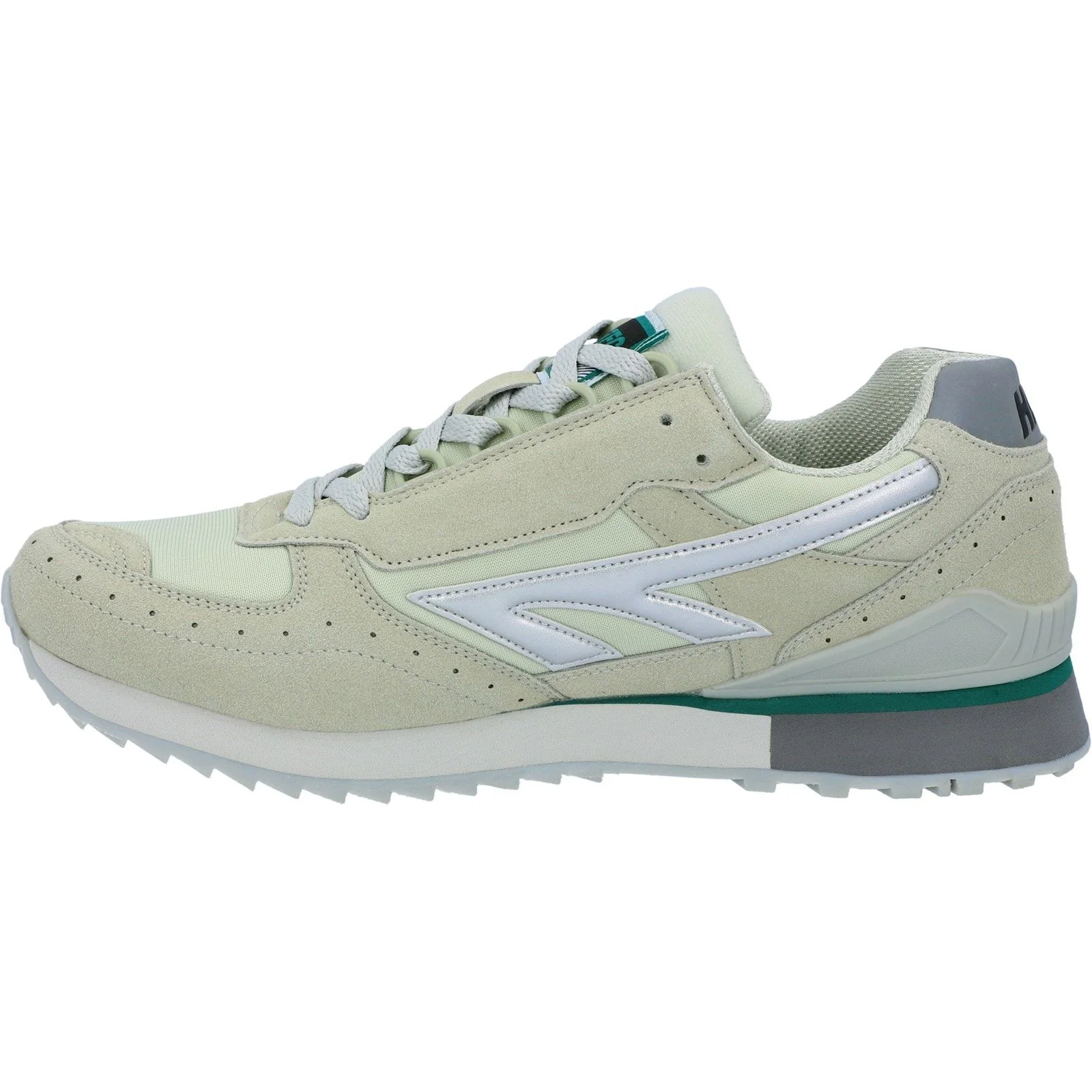 Hi-Tec Mens Silver Shadow OG Trainer Silver/Grey/Green - Image 2