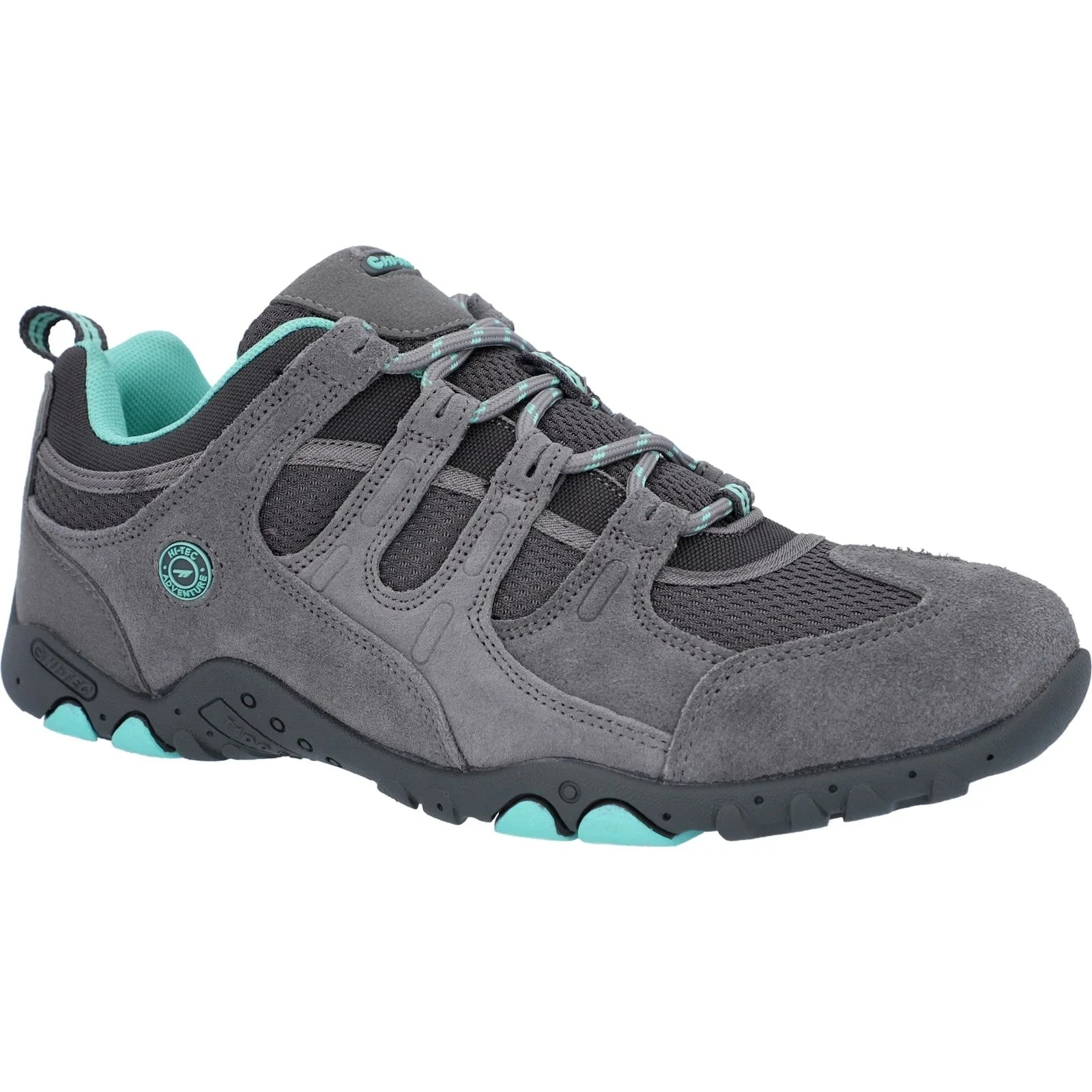 Hi-Tec Womens Quadra II Shoes Grey/Mint - Image 6