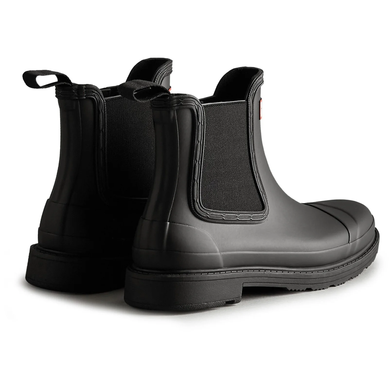 Hunter Womens Commando Chelsea Boots Black - Image 2