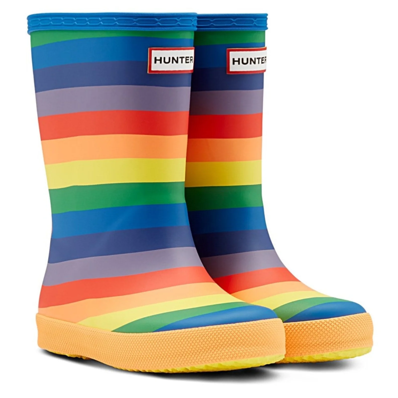 Hunter Infant Kids Original First Classic Rainbow Print Wellington Boots Multicoloured