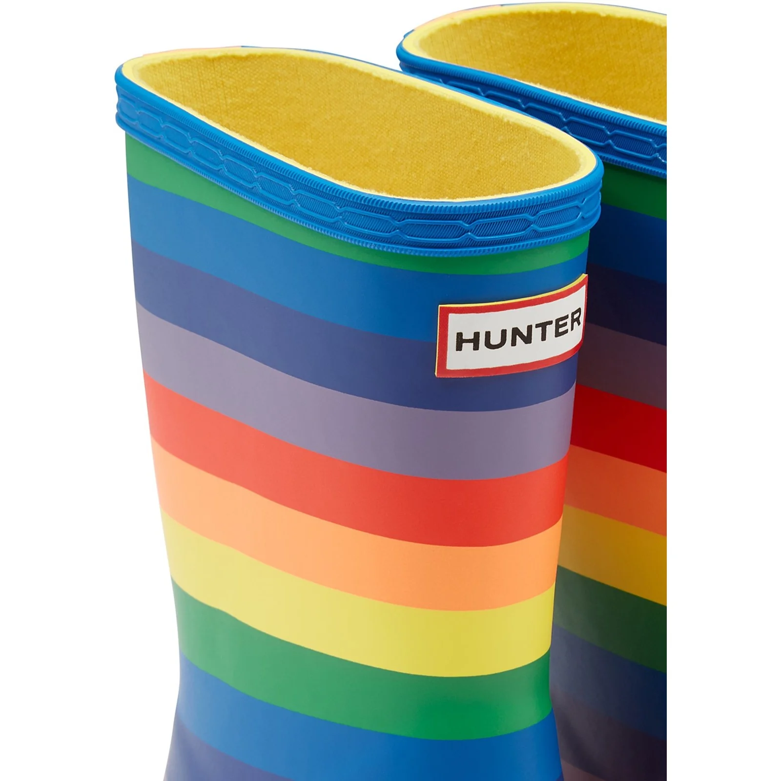 Hunter Infant Kids Original First Classic Rainbow Print Wellington Boots Multicoloured - Image 4