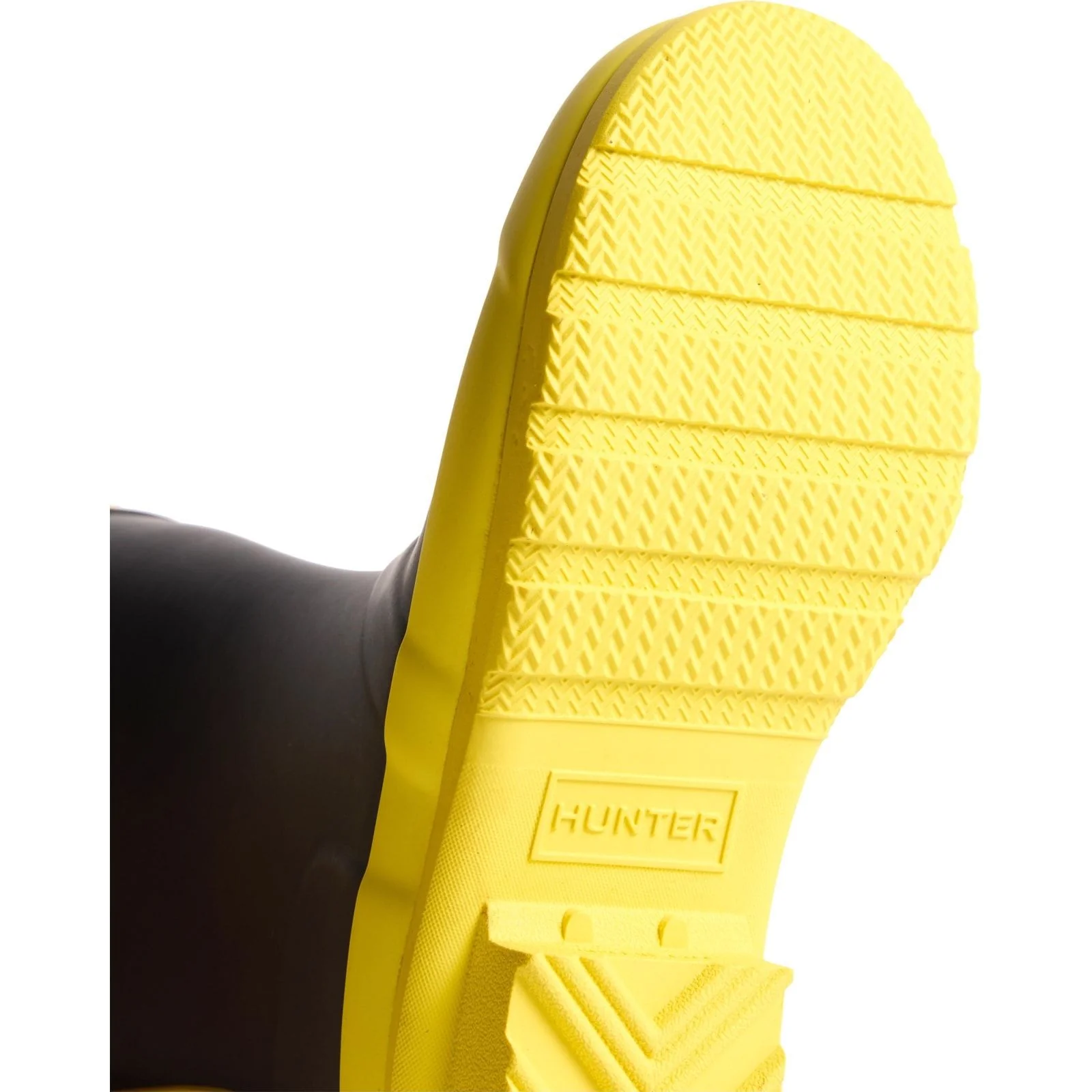 Hunter Junior Kids Junior Originals Boot Black/Illuminating Yellow - Image 2