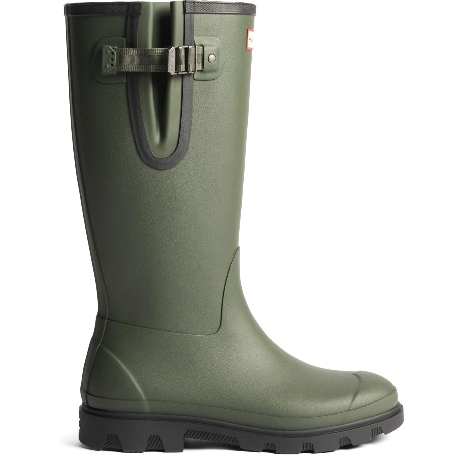 Hunter Mens Field Downpour Adjustable Boot Dark Olive/Black