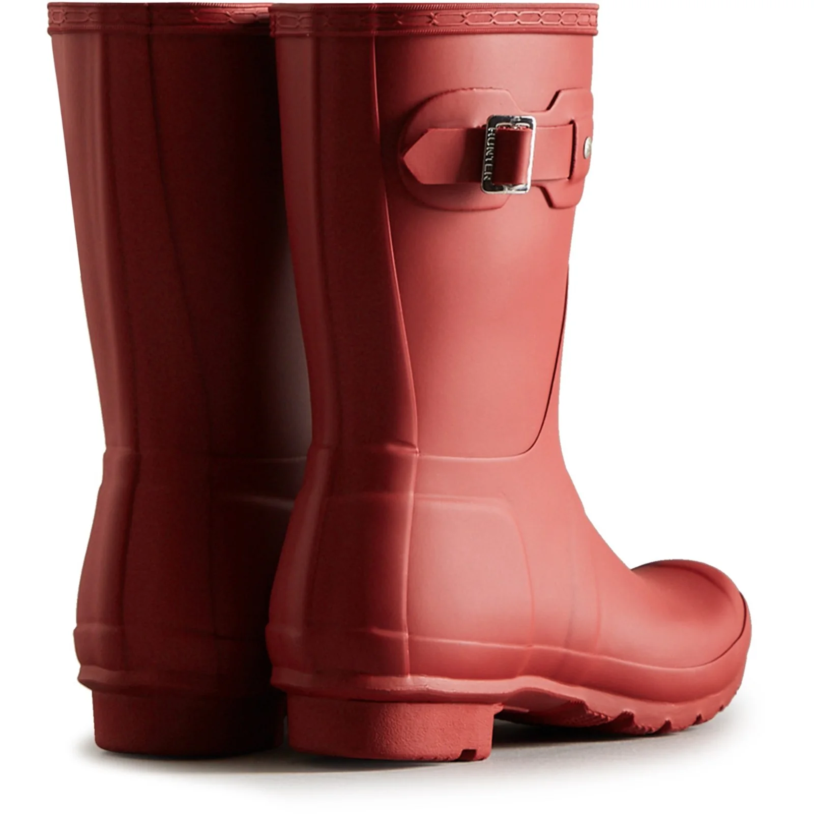 Hunter Womens Original Short Wellington Boots RED - Image 4