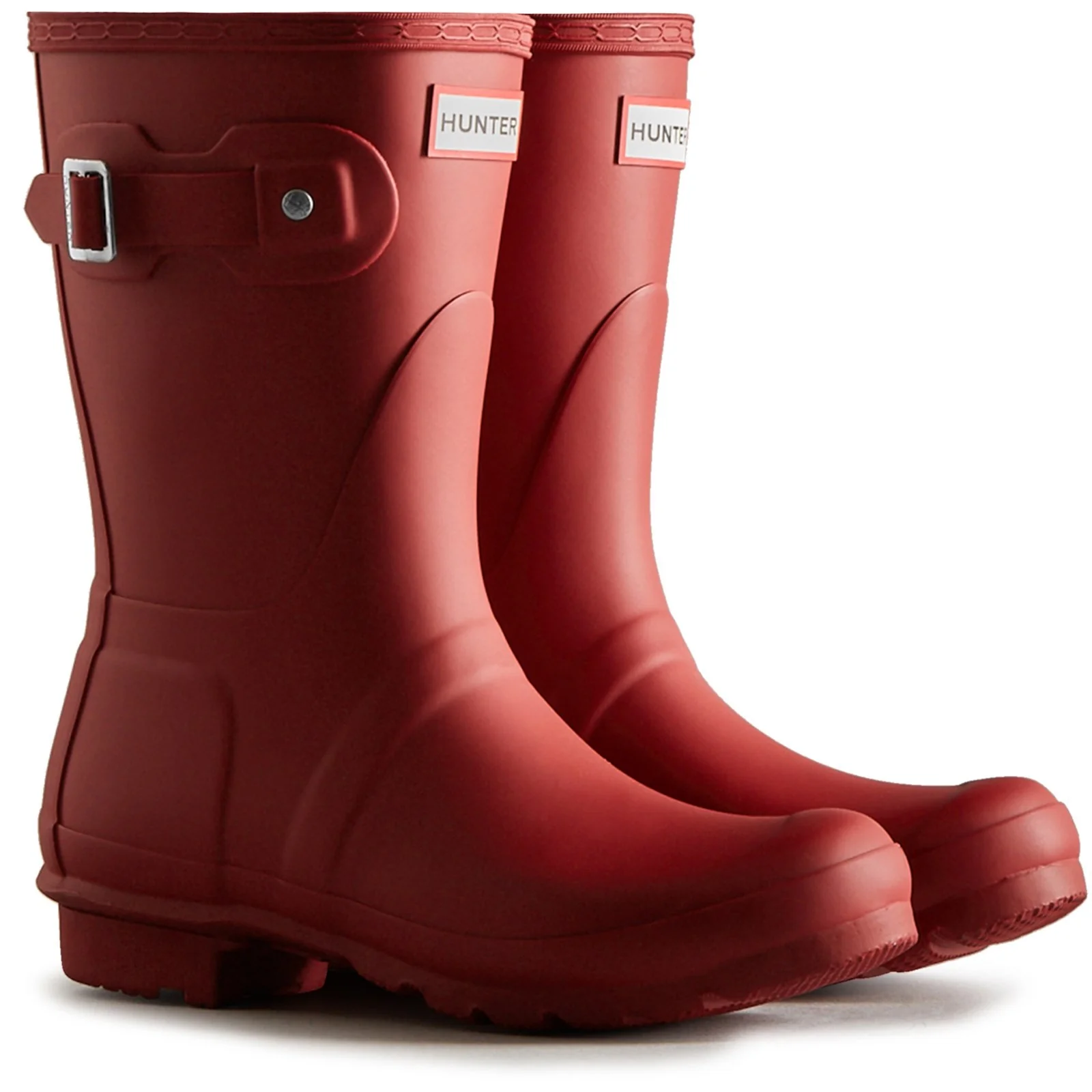 Hunter Womens Original Short Wellington Boots RED - Image 5