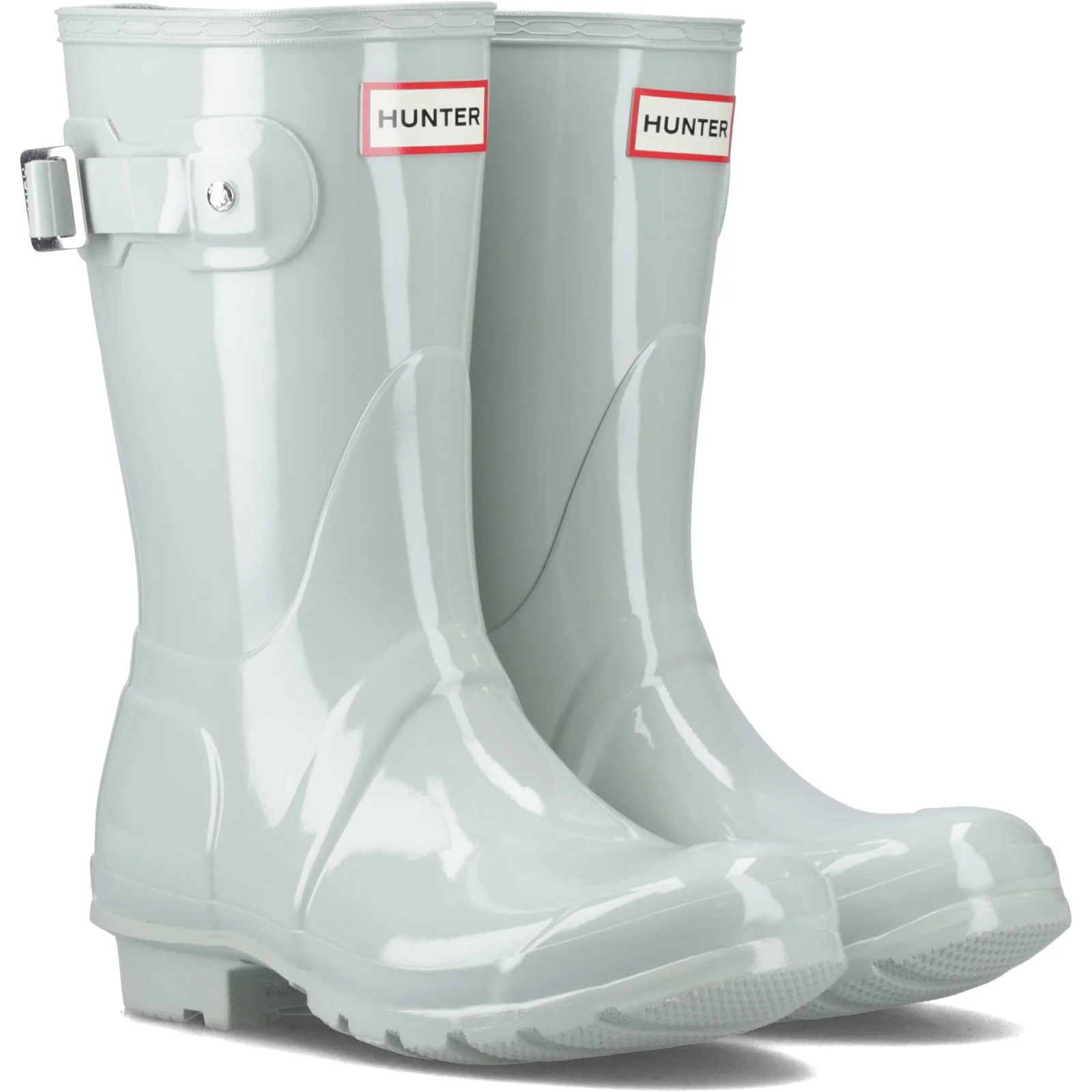 Hunter Womens Original Short Wellington Boots Sea Foam - Image 4