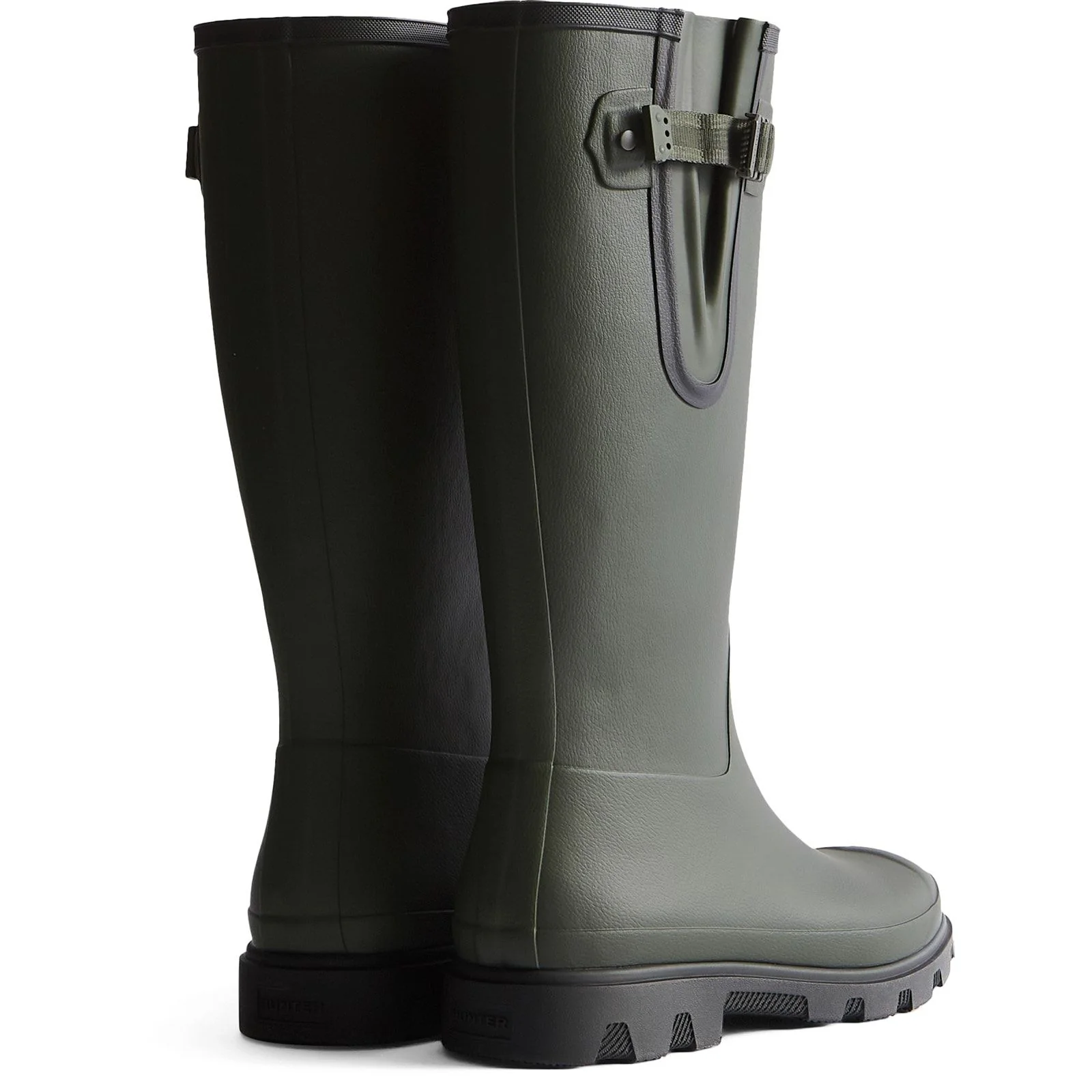 Hunter Womens Downpour Adjustable Boot Dark Olive/Black - Image 3